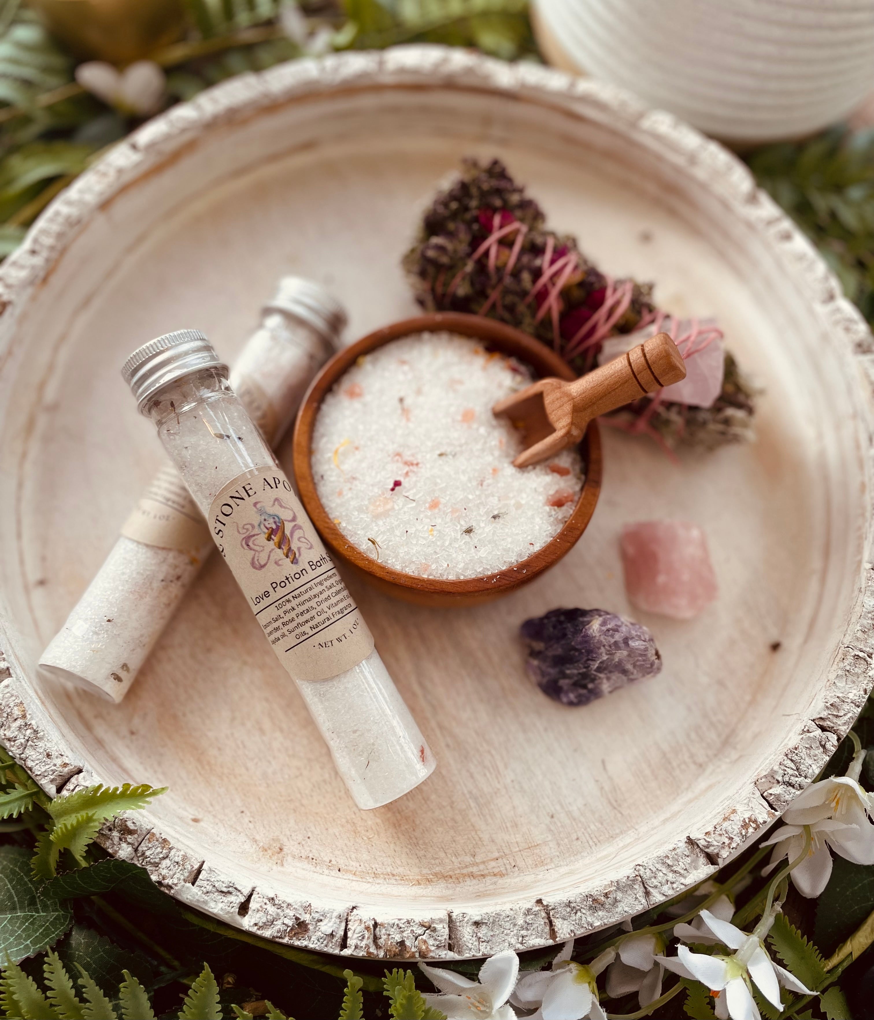 Tube de sels de bain aux herbes Potion d'amour