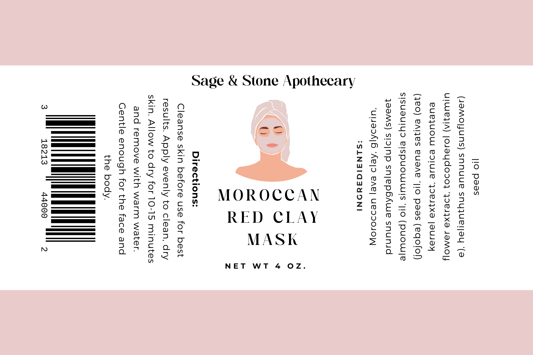Masque à l'argile rouge du Maroc