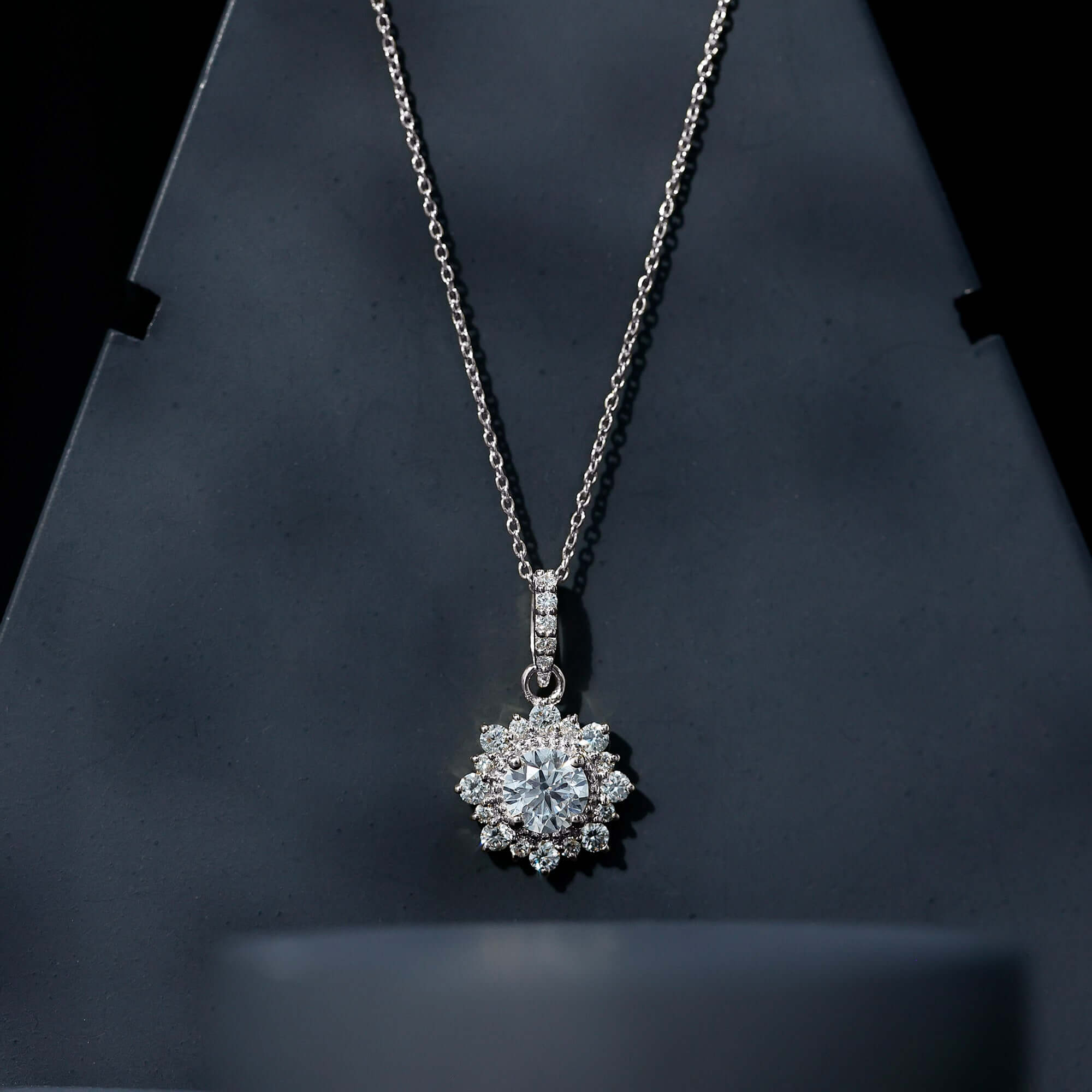 1 Carat Moissanite Vintage Inspired Necklace for Wedding
