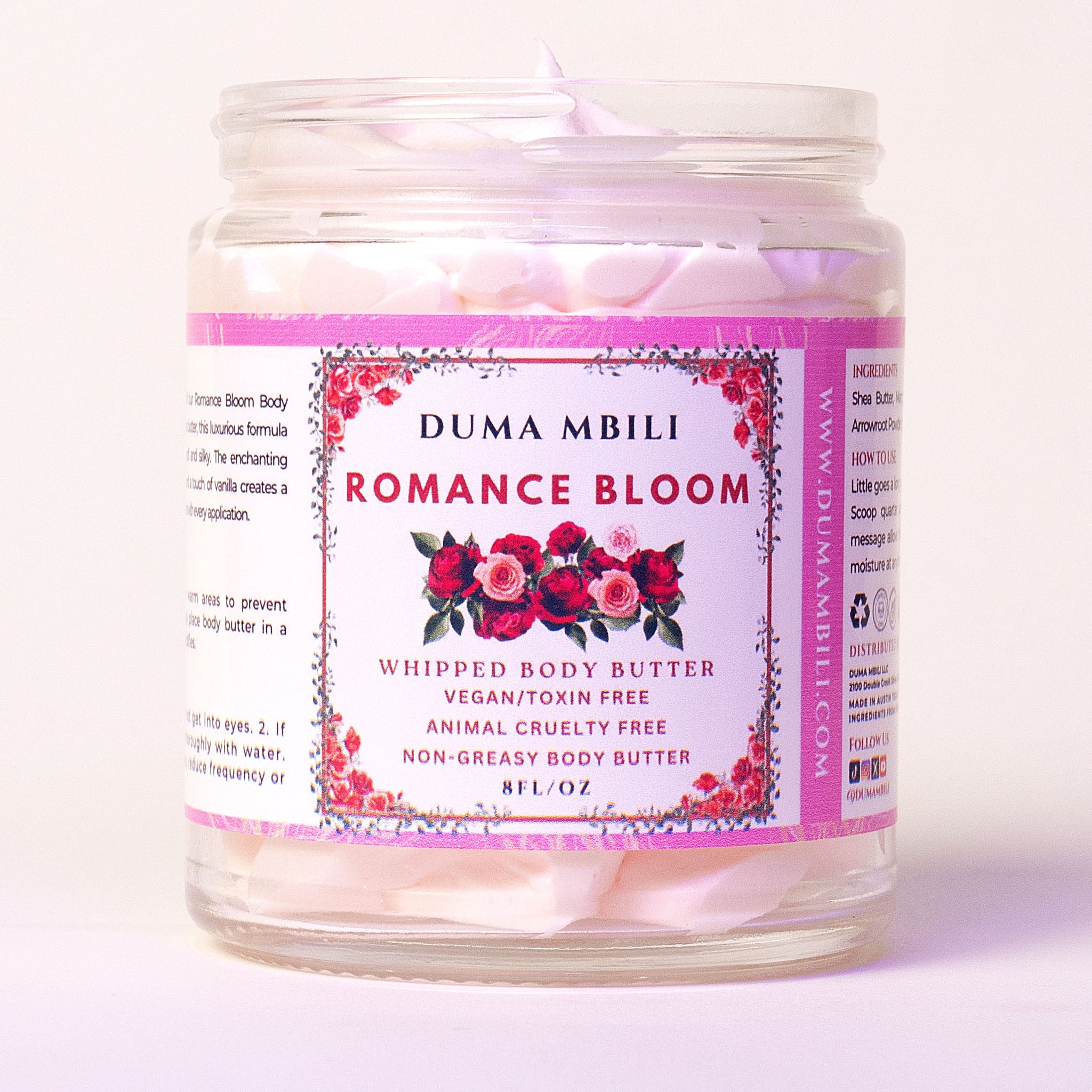 Beurre corporel Romance Bloom – Parfum Rose Fraîche