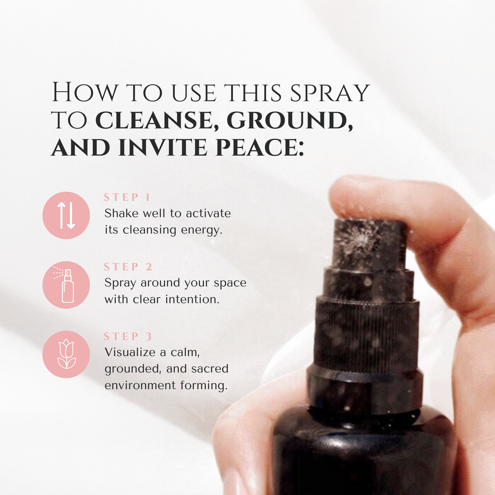 Vaporisateur purifiant « Espace sacré » – 120 ml Brume nettoyante et purifiante