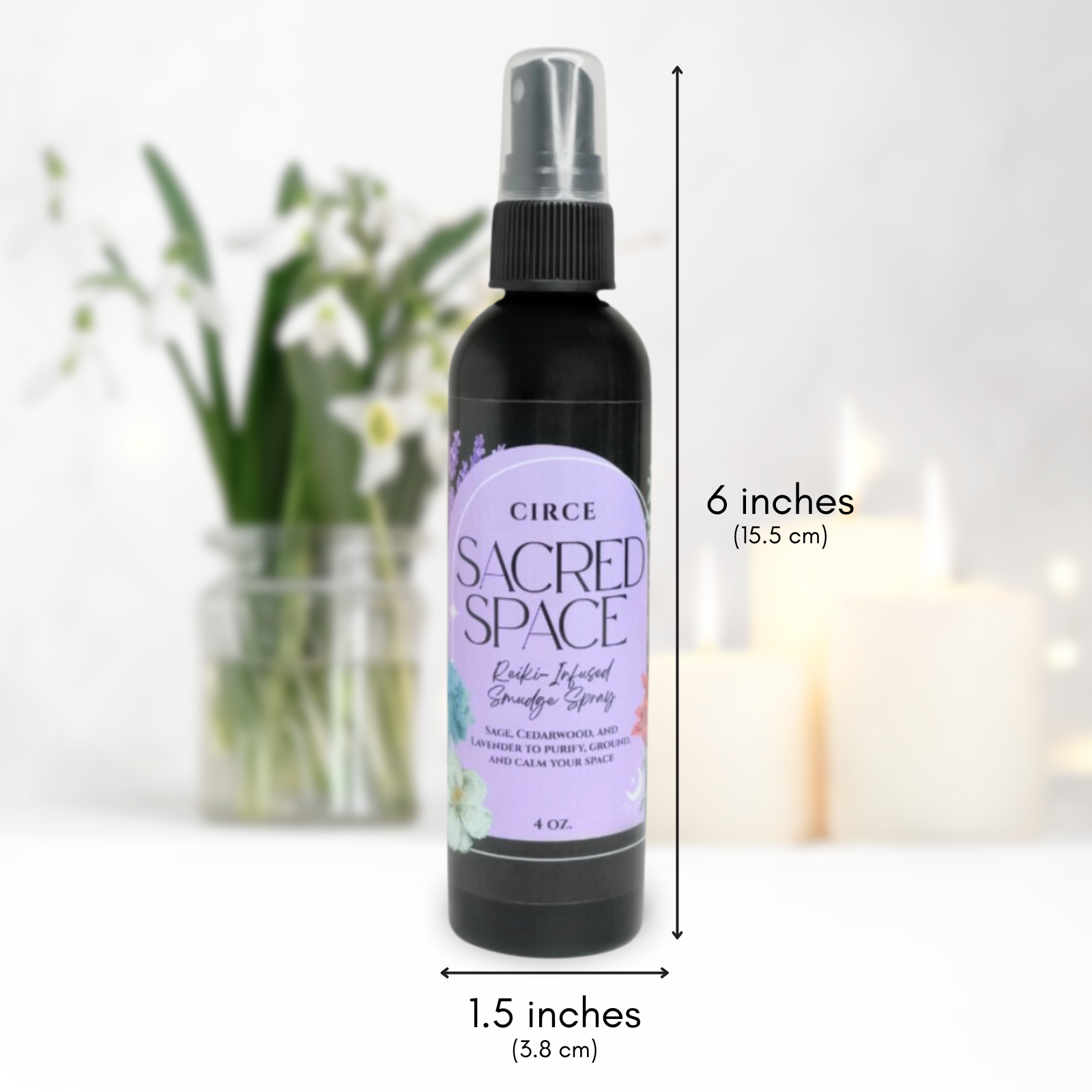 Vaporisateur purifiant « Espace sacré » – 120 ml Brume nettoyante et purifiante