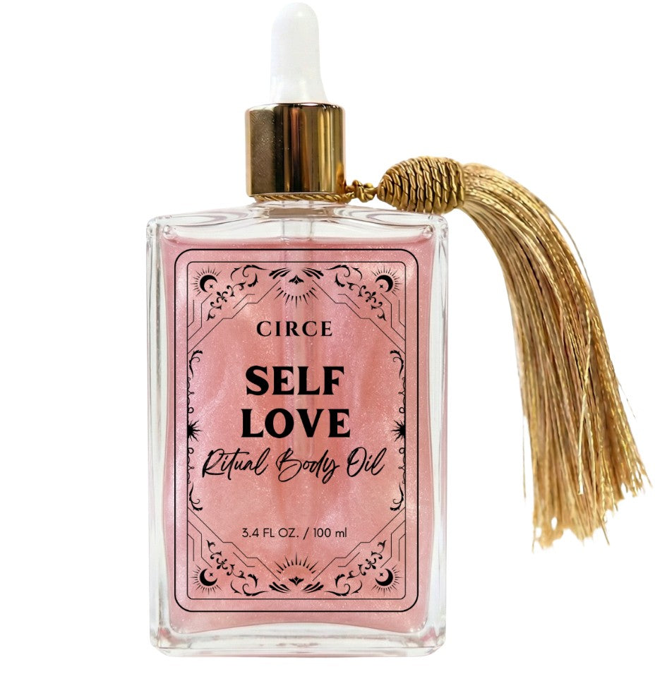 Huile corporelle rituelle pour l'amour de soi — Confiance et guérison du cœur