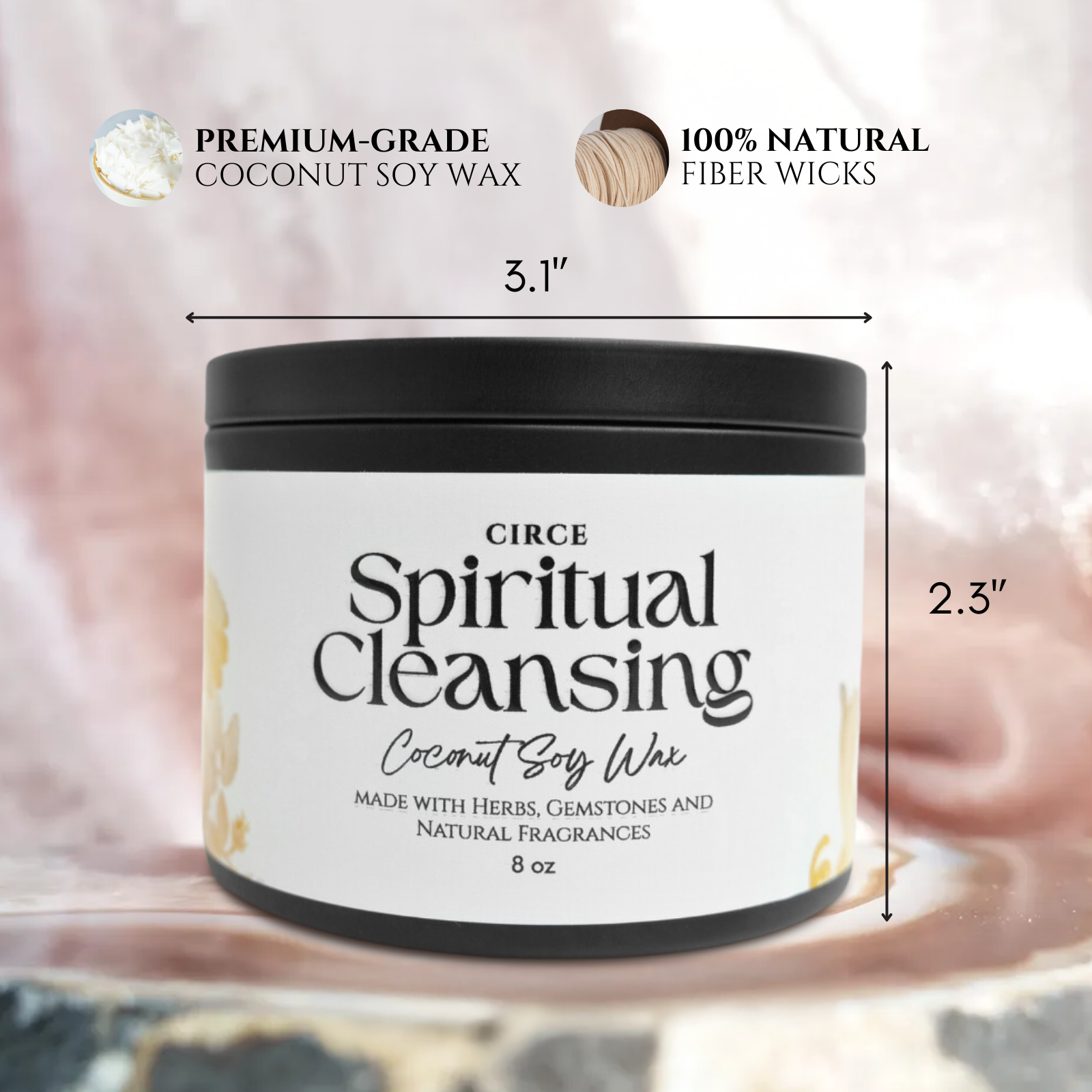 Spirituelle Reinigungs-Kerze – 8‑oz Ritualkerze zur Energielöschung
