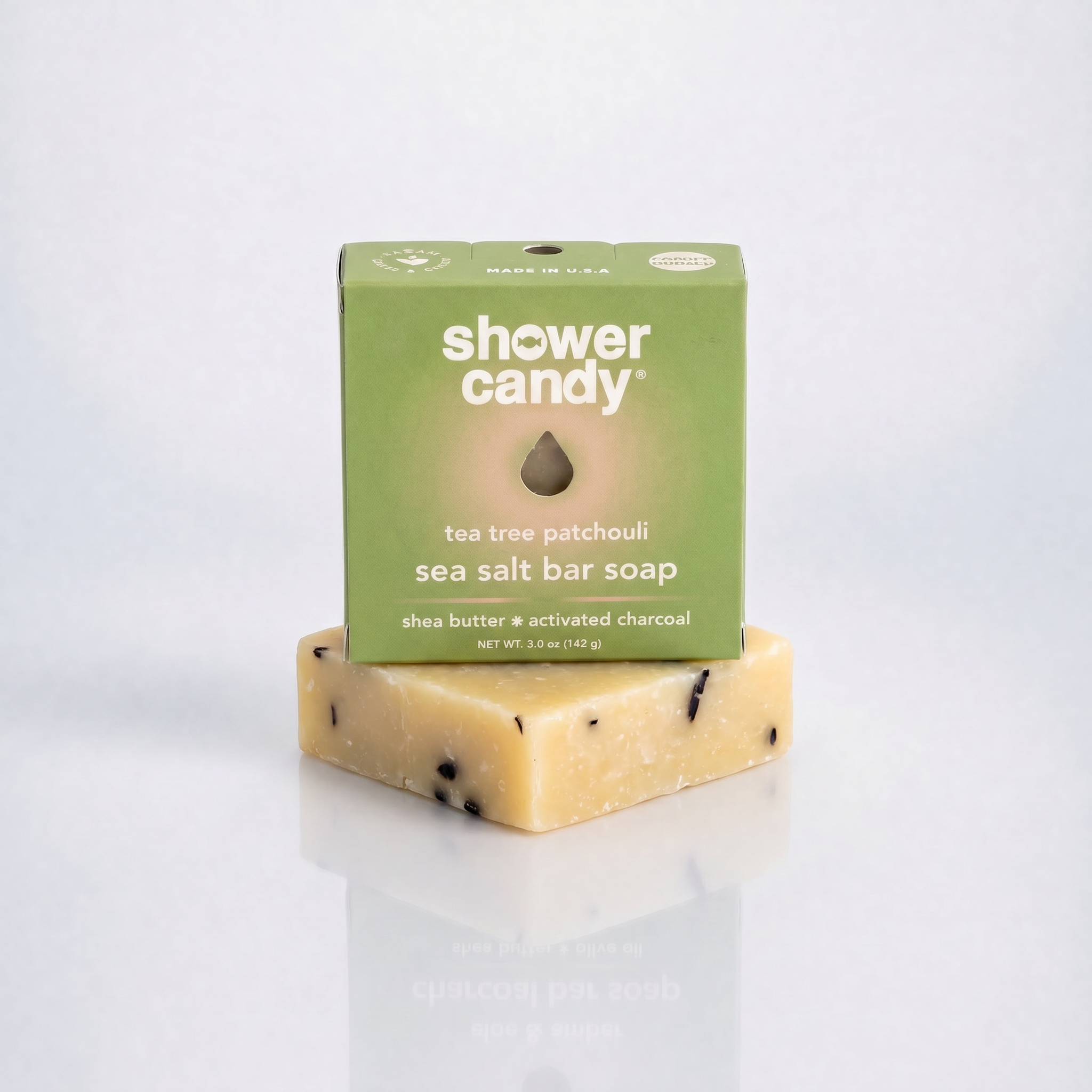Savon en barre arbre à thé patchouli – Nettoyant purifiant à l'huile d'olive