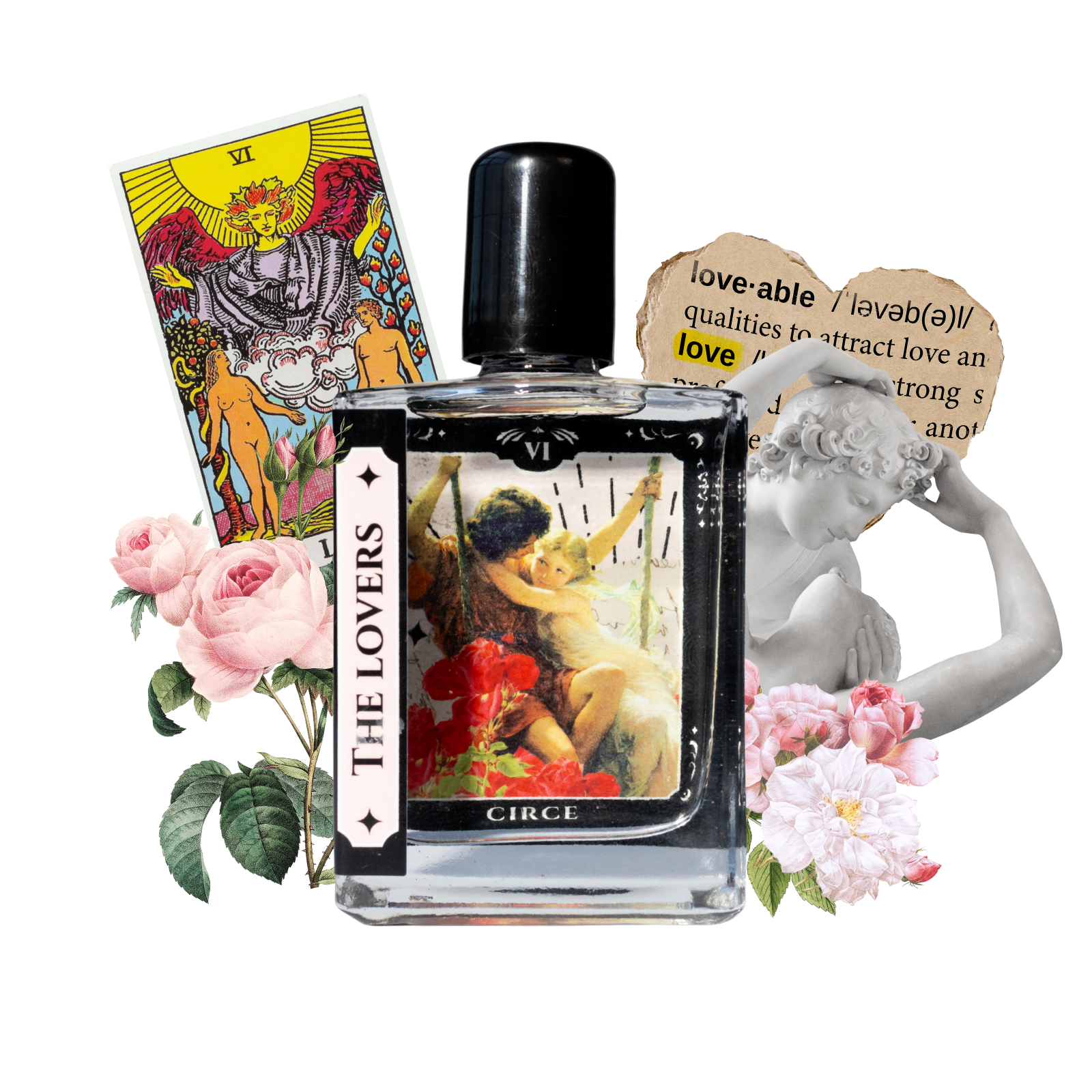 Huile de Parfum Le Tarot des Amoureux - Roll-on 50 ml | Bois, Freesia & Prune rouge