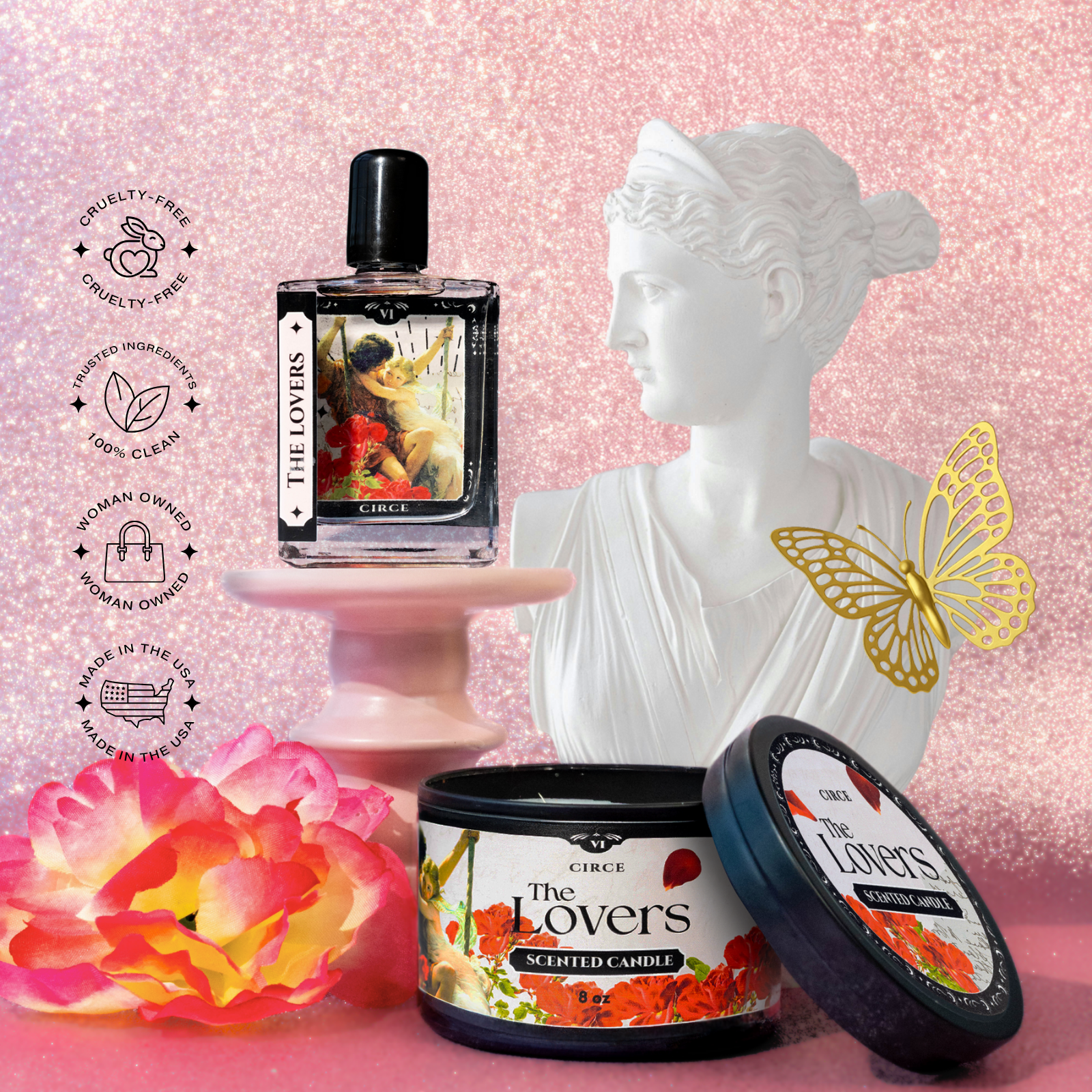 Huile de Parfum Le Tarot des Amoureux - Roll-on 50 ml | Bois, Freesia & Prune rouge