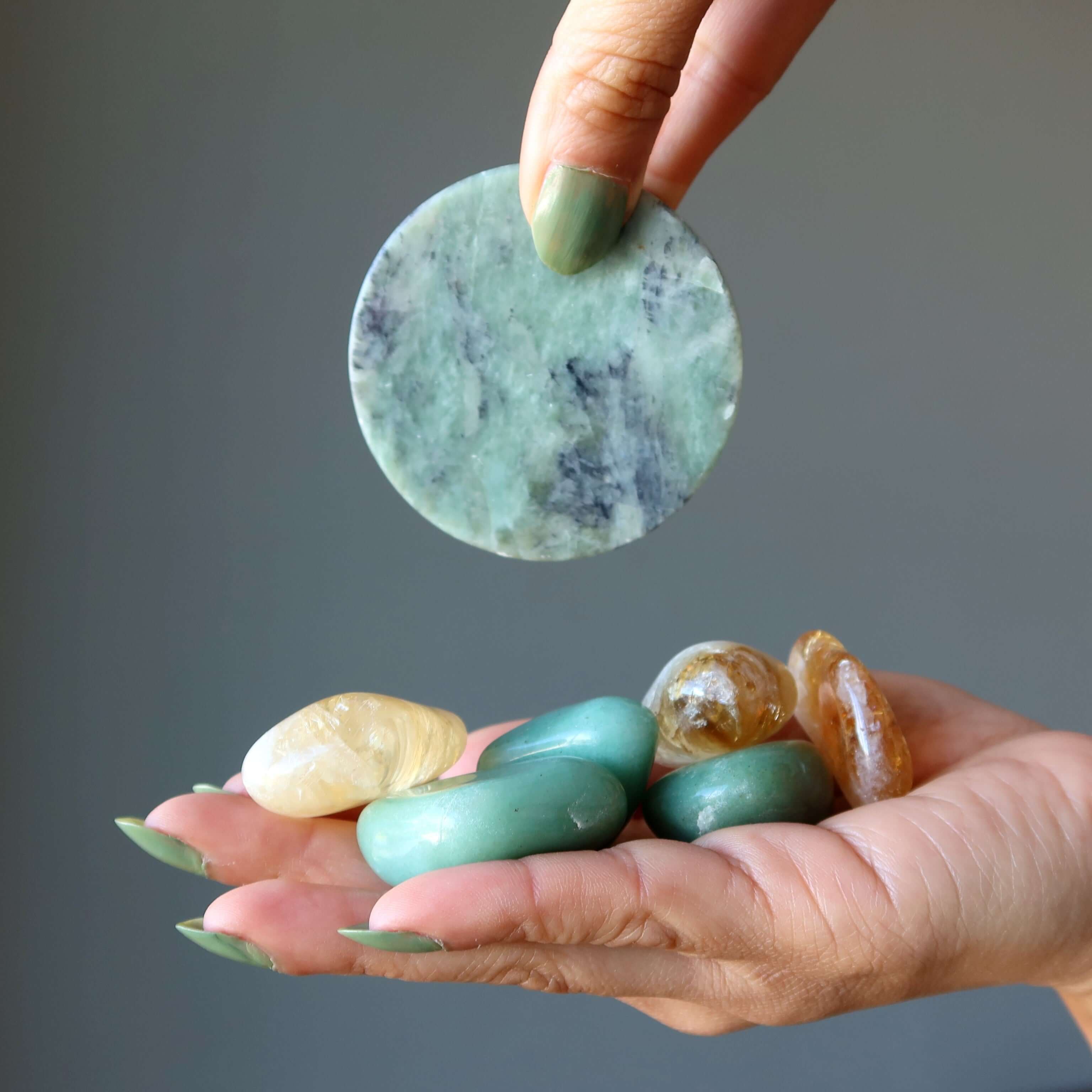 Money Maker Set Jade Charger Citrine Aventurine Stones