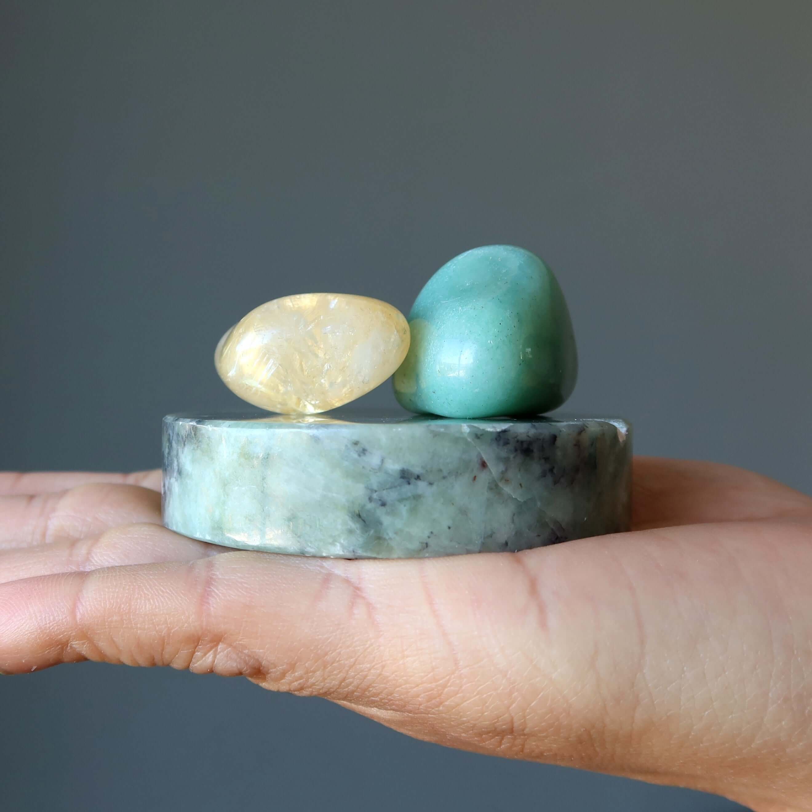 Money Maker Set Jade Charger Citrine Aventurine Stones