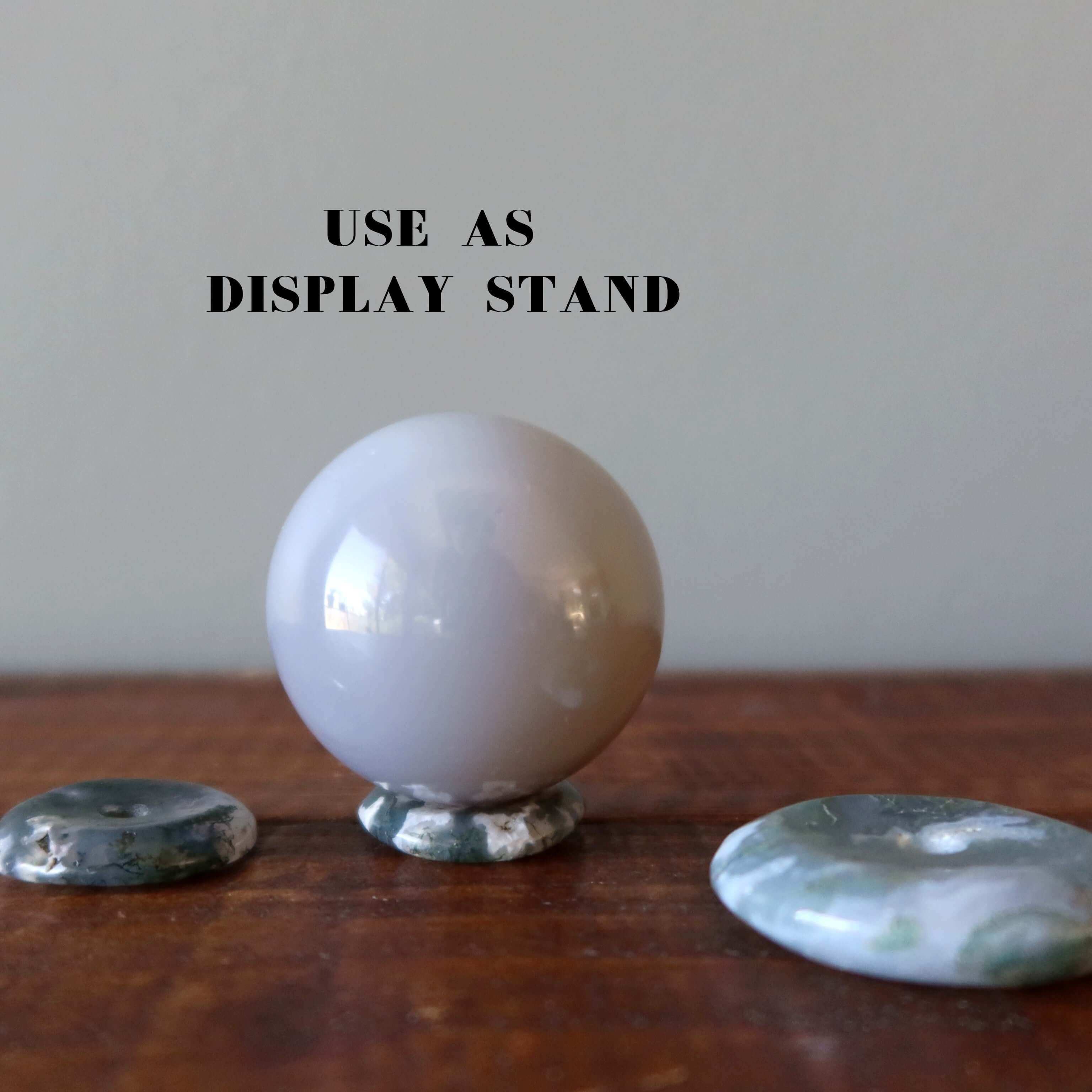 Moss Agate Gemstone Donut Green Healing