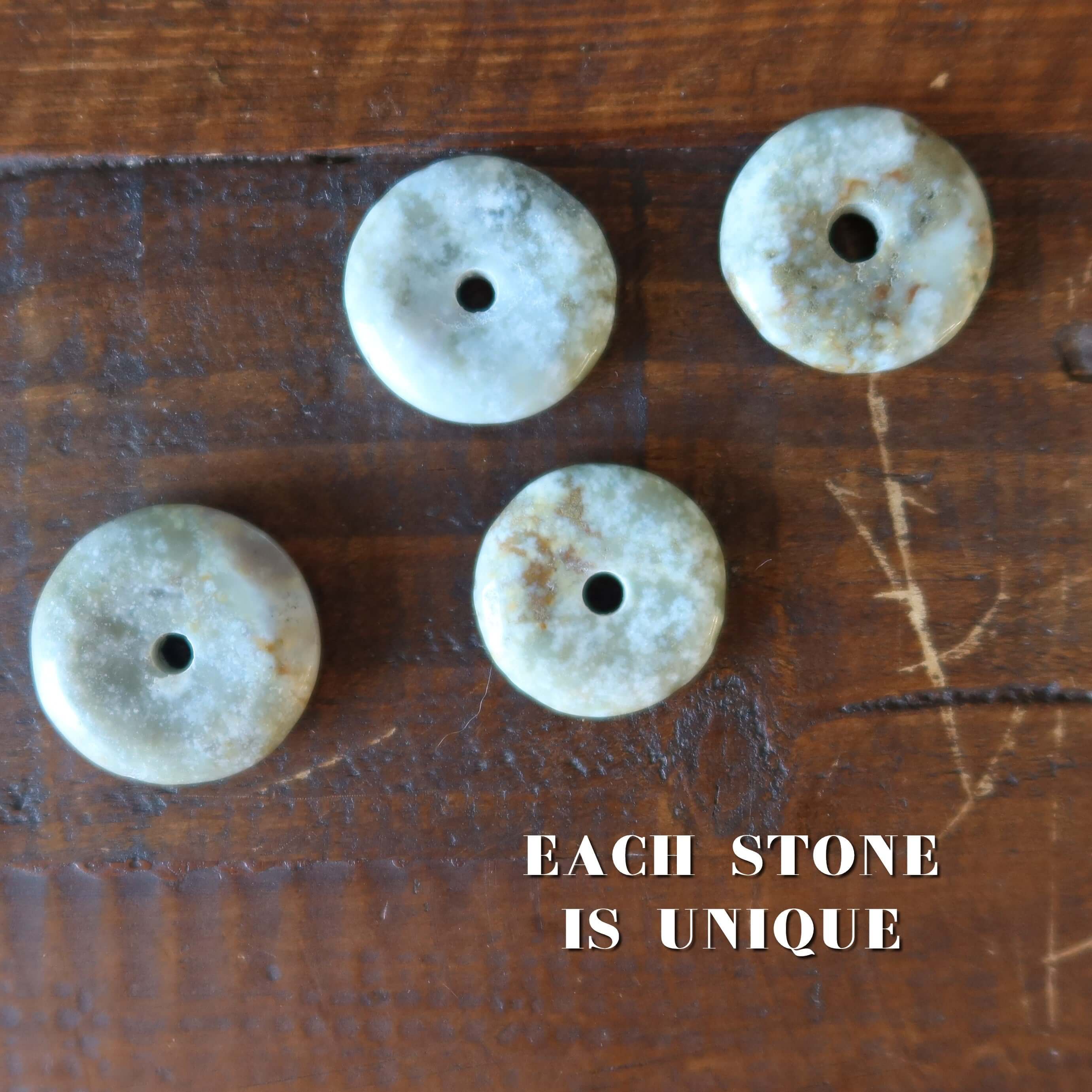Green Agate Gemstone Donut Sage Spirit Pendant