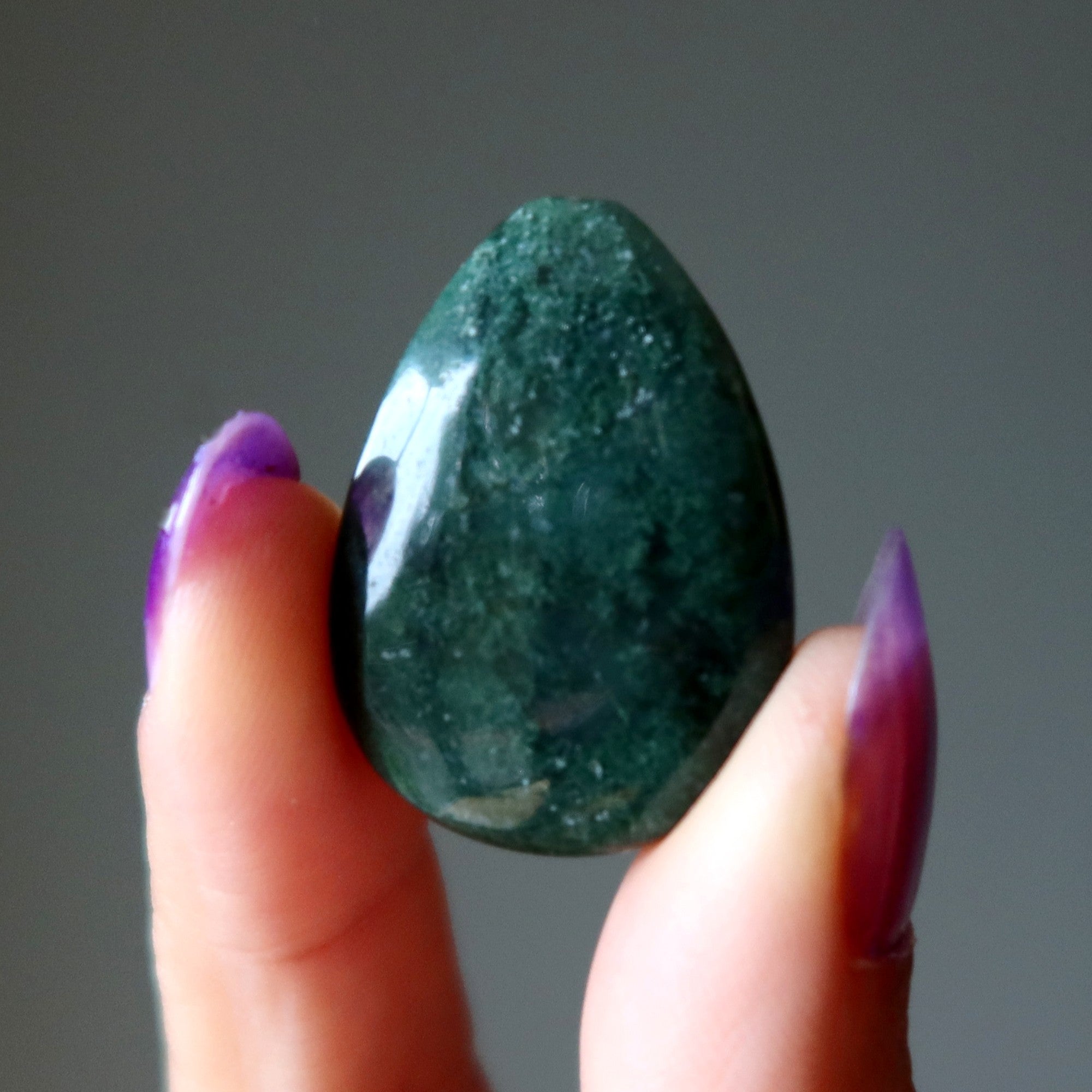 Moss Agate Grid Crystal Jewelry Making Pear Drilled