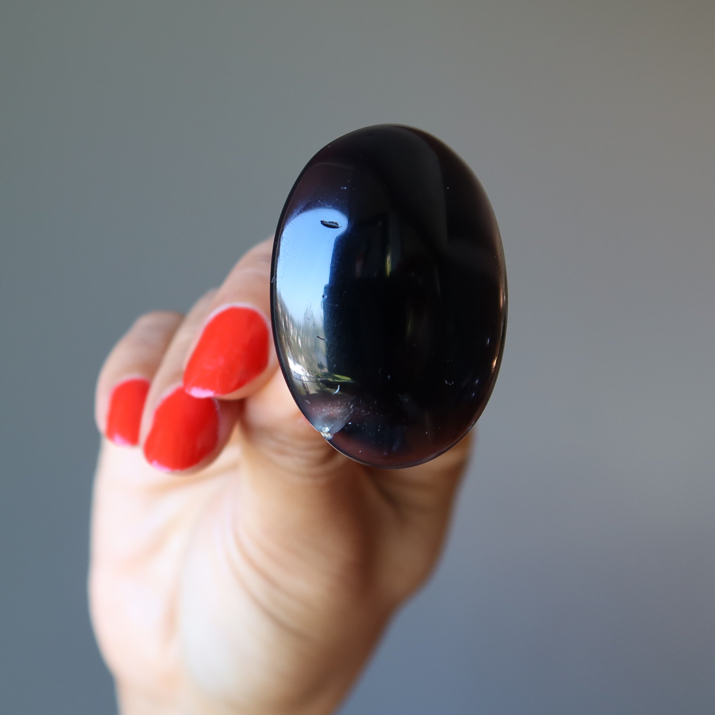 Bague Agate Noire Pierre de Pouvoir Maîtresse Bronze Ajustable