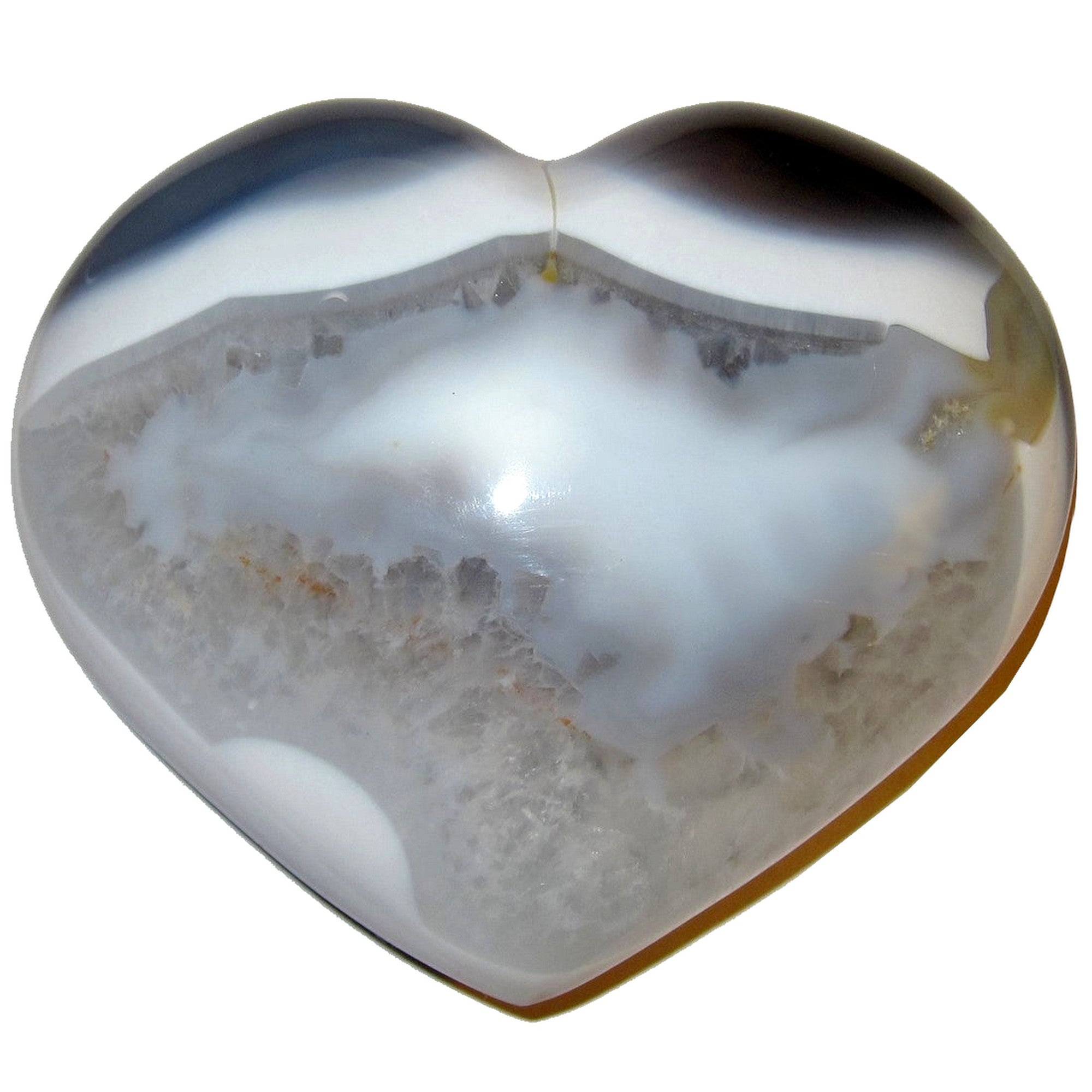 Blue Lace Agate Heart Matching Waves Vibes
