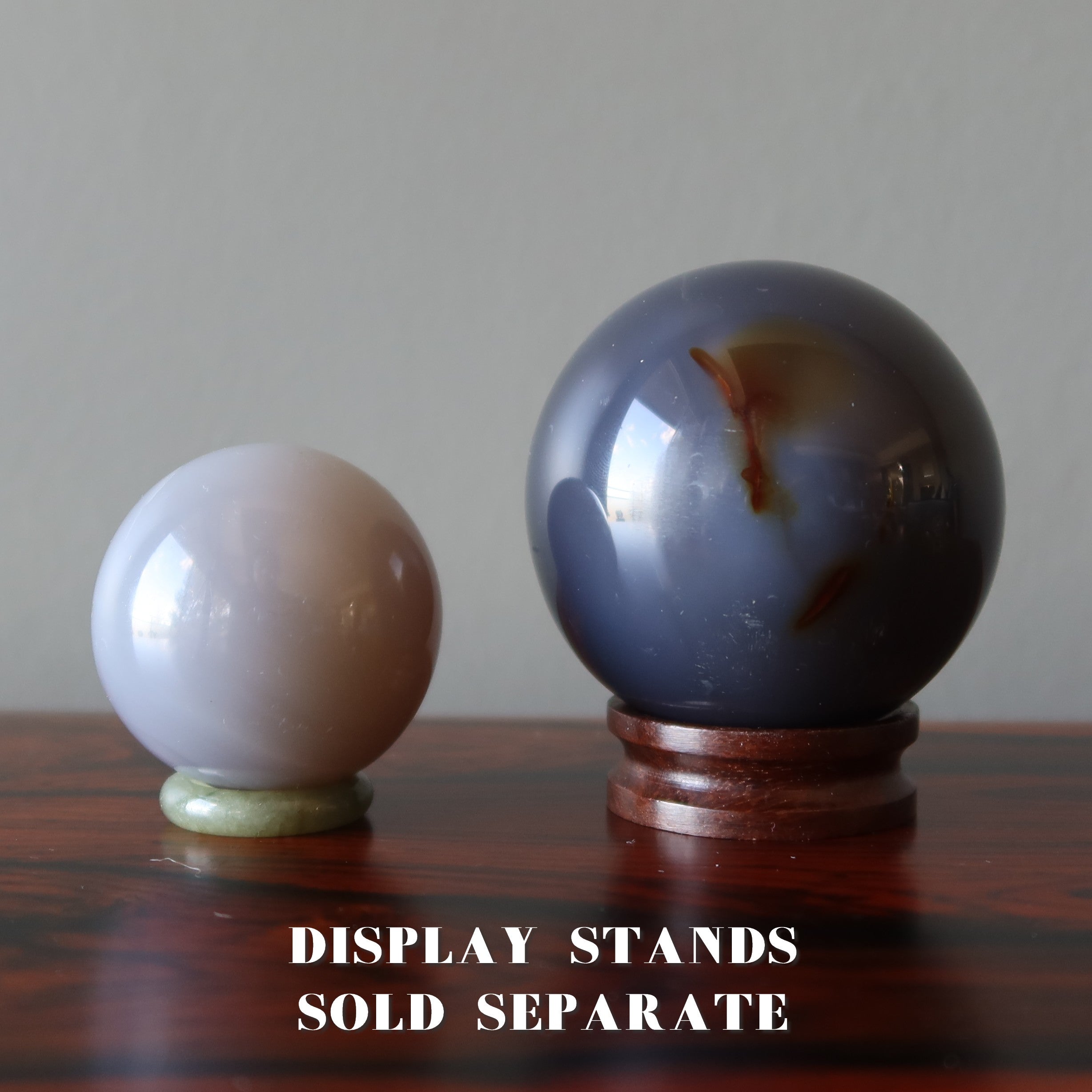 Sphère d'agate de dentelle bleue, boule de cristal Sérénité