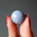 Sphère d'agate de dentelle bleue, boule de cristal Sérénité