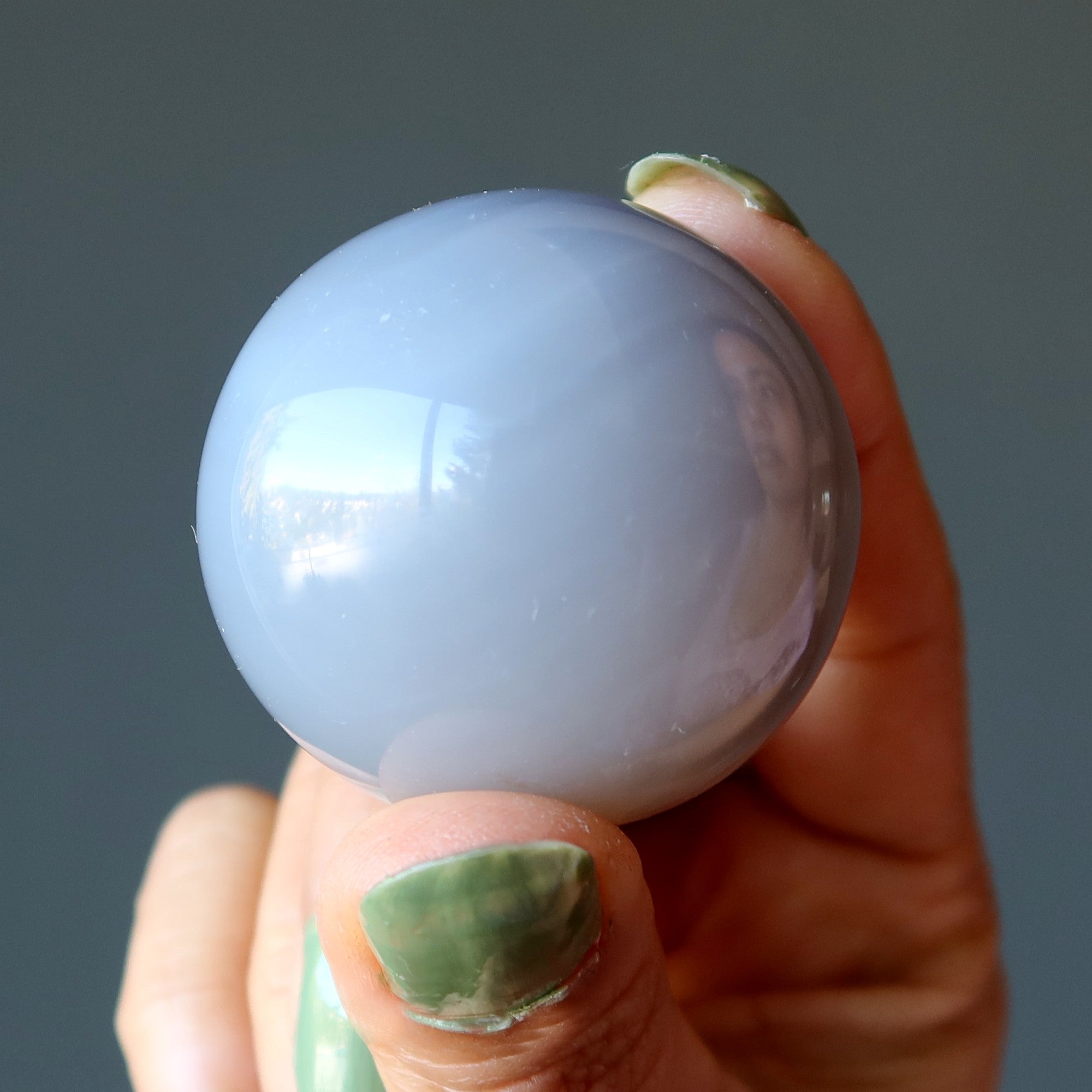 Sphère d'agate bleue Terre Ciel Eau Élément naturel Boule de cristal