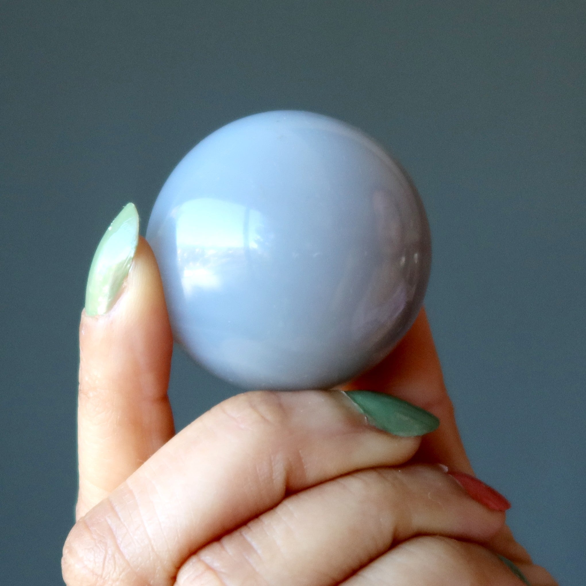 Sphère d'agate bleue Terre Ciel Eau Élément naturel Boule de cristal
