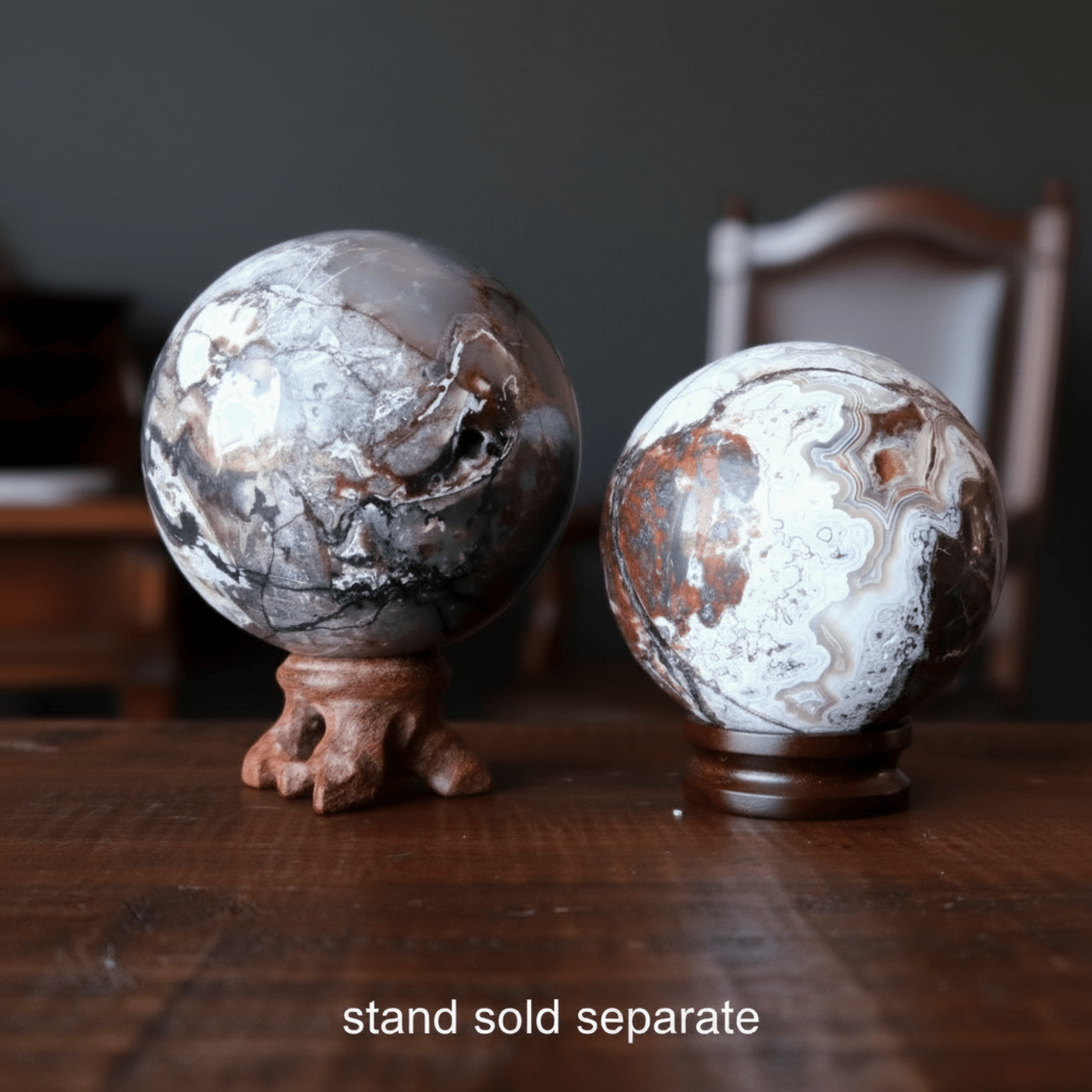 Crazy Lace Agate Sphere Wild Destiny Seeker Crystal Ball