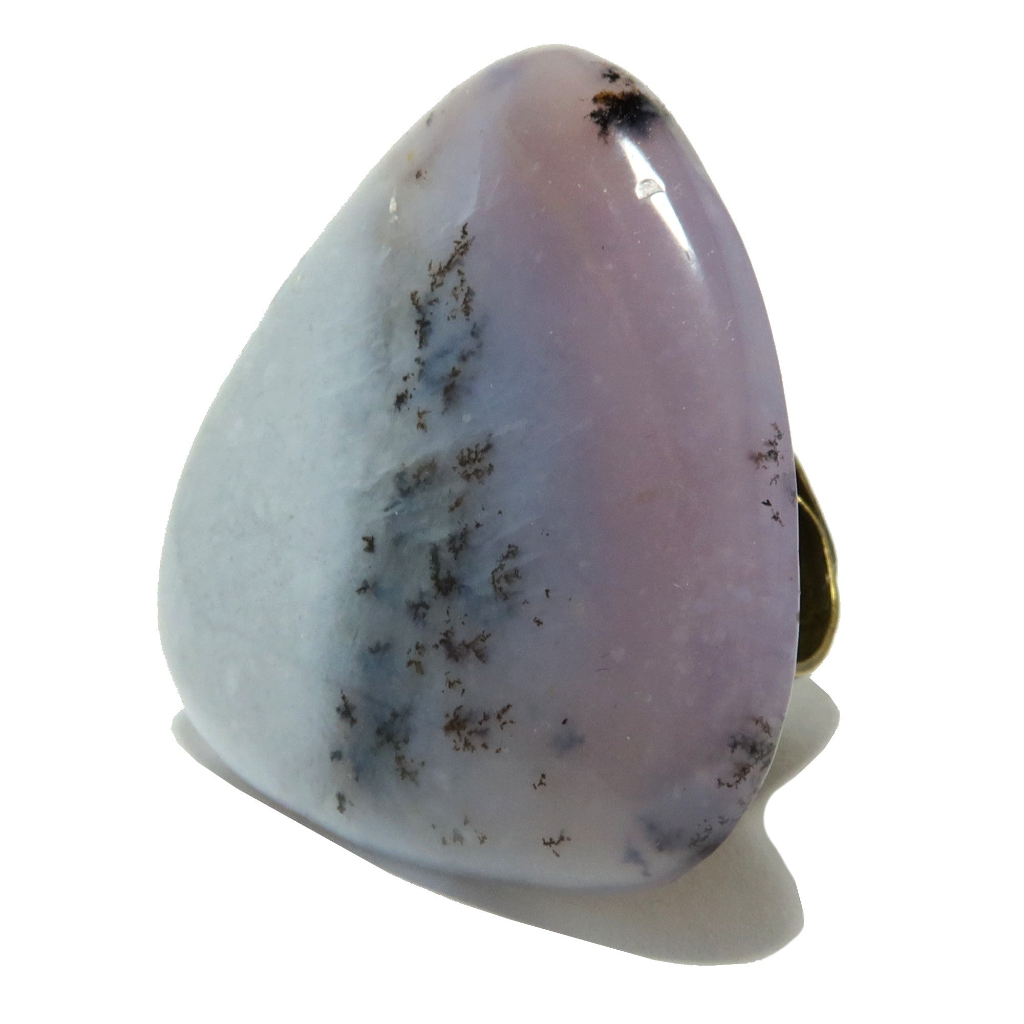 Bague en agate dendritique Héroïna vieillie bronze réglable