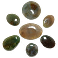 Moss Agate Grid Crystal Bundle Mystic Forest Set of 7