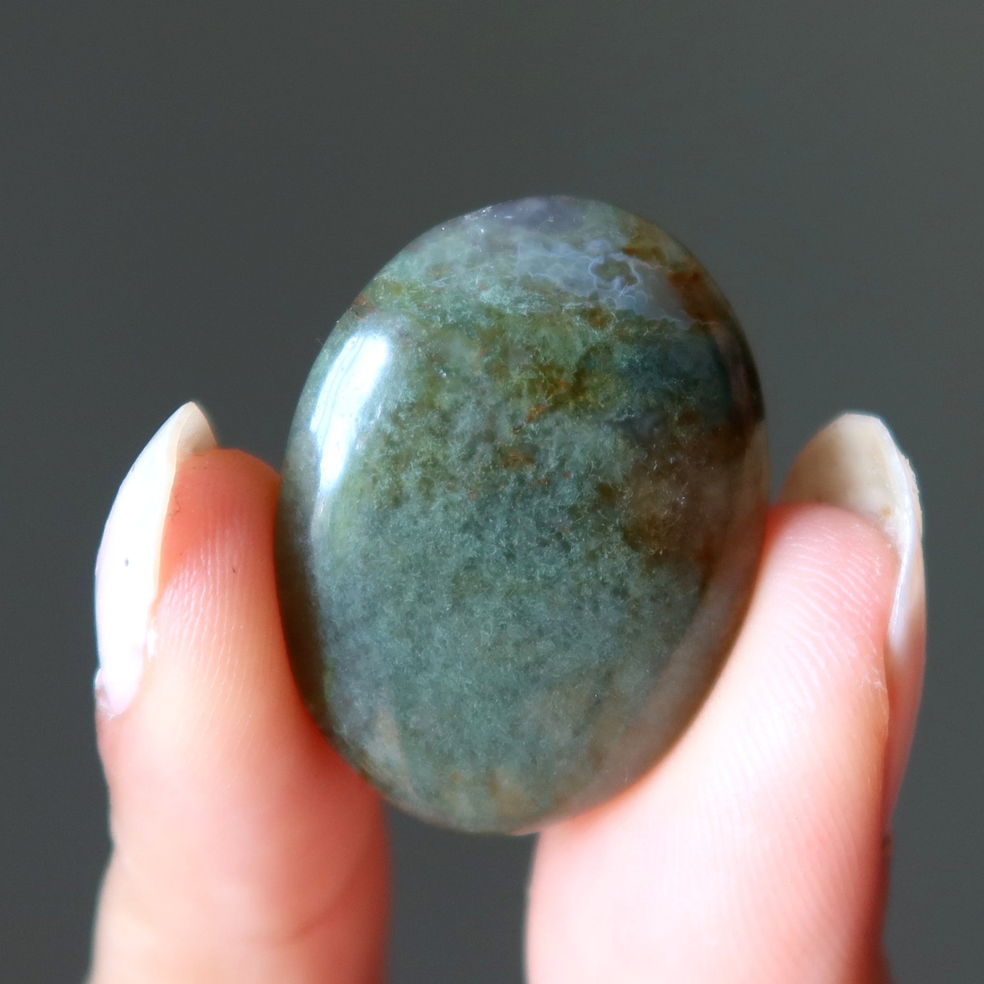 Moss Agate Grid Crystal Bundle Mystic Forest Set of 7