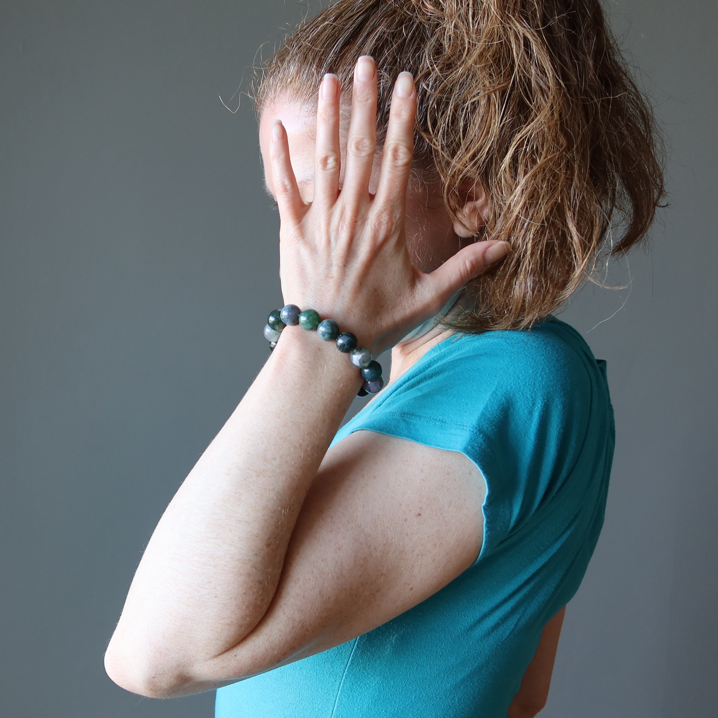 Moosachat-Armband „Alive and Thrive“ Kristall
