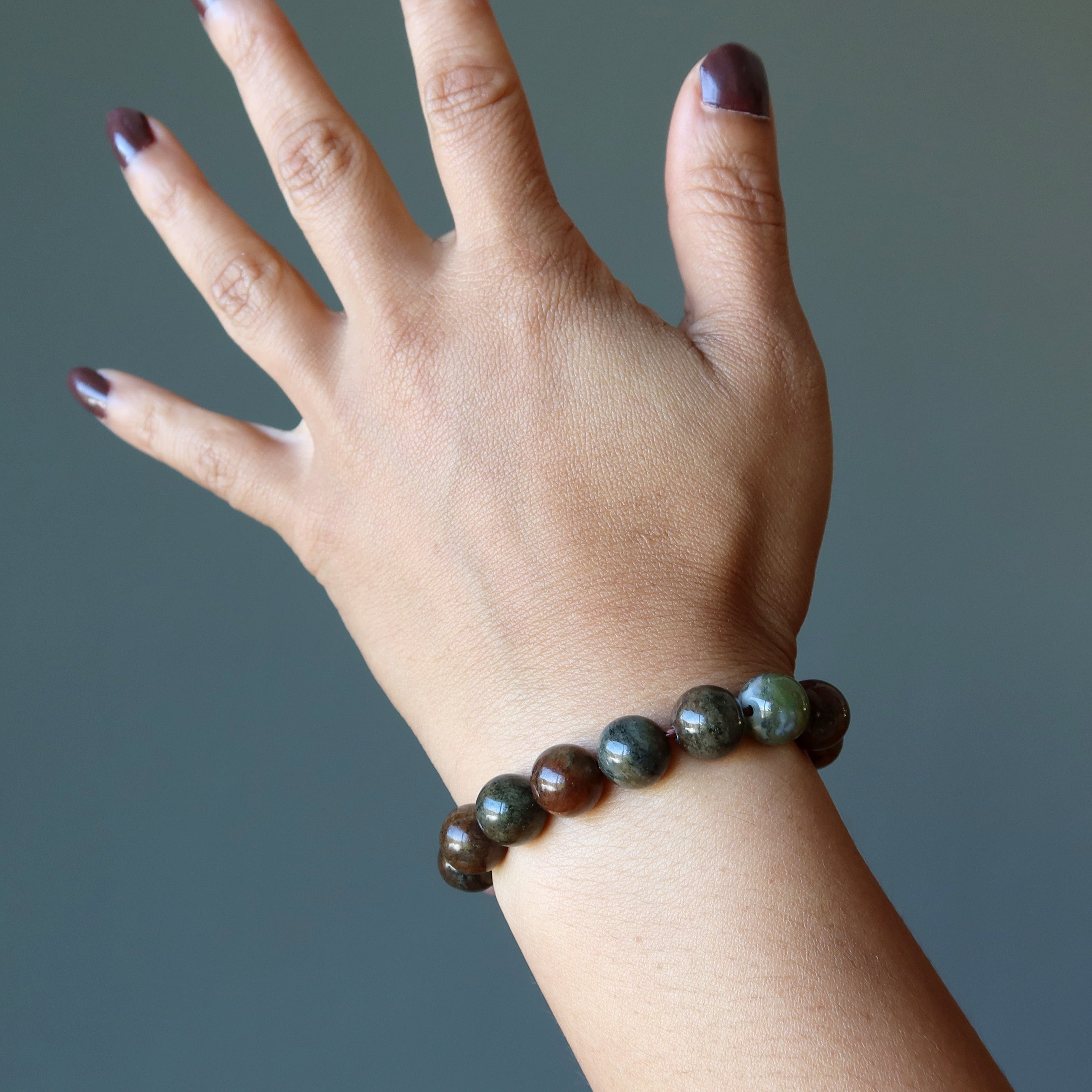 Bracelet en Agate Mousse Multicolore - Cristal d'Ancrage
