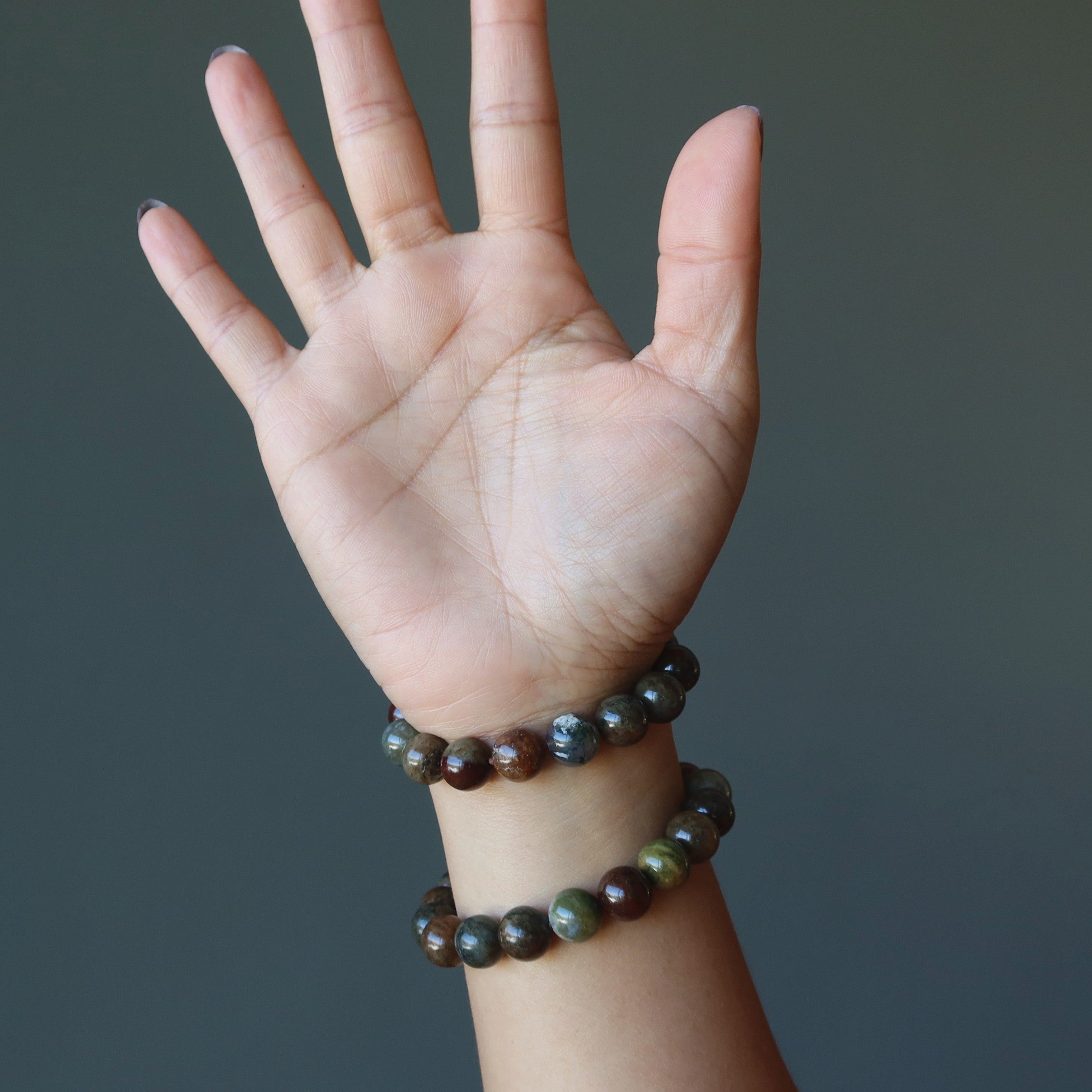 Bracelet en Agate Mousse Multicolore - Cristal d'Ancrage