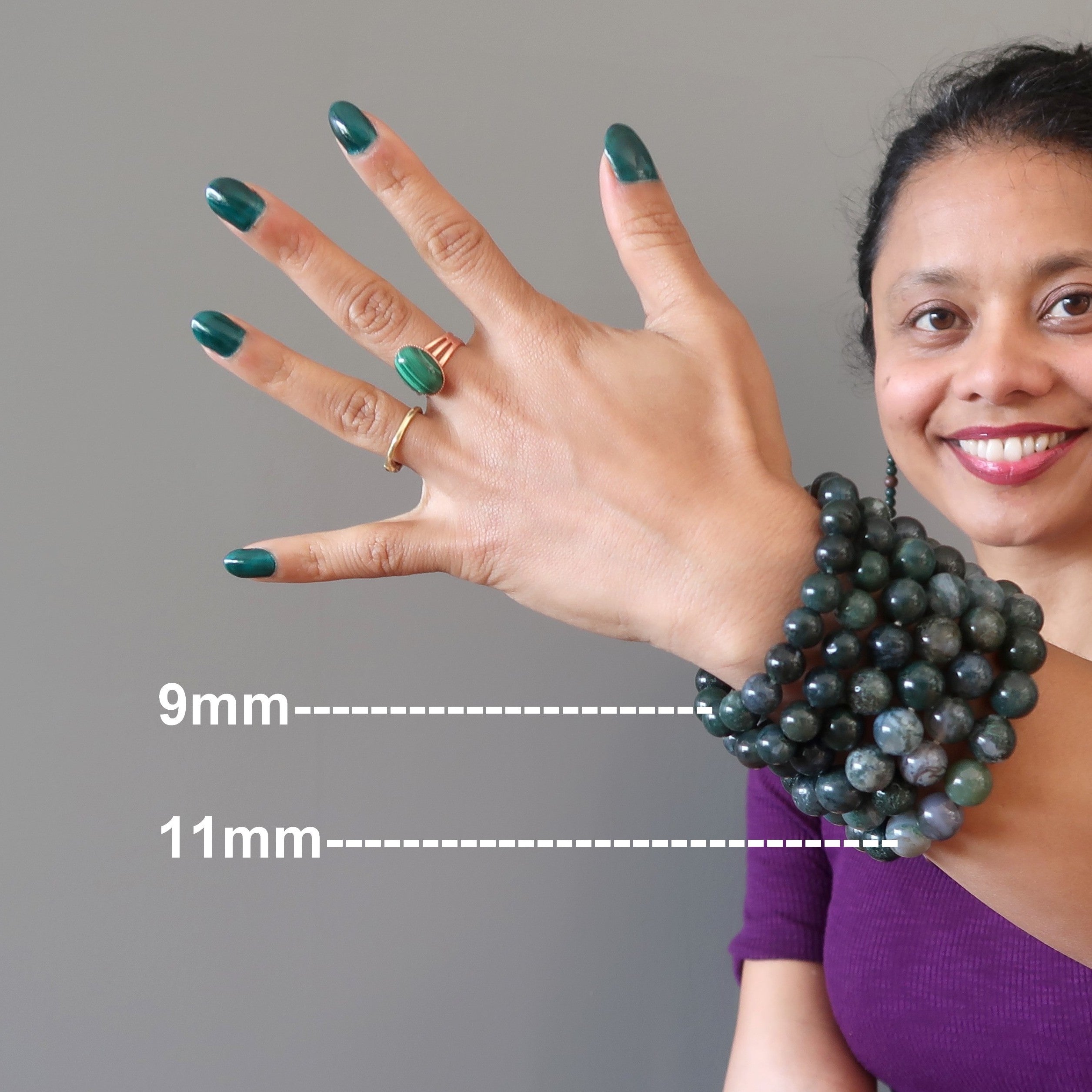 Moosachat-Armband „Alive and Thrive“ Kristall