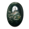 Moss Agate Grid Crystal Oval Wounded Warrior
