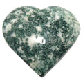 Cœur d'agate dendritique, relations florissantes, gemme verte de l'amour