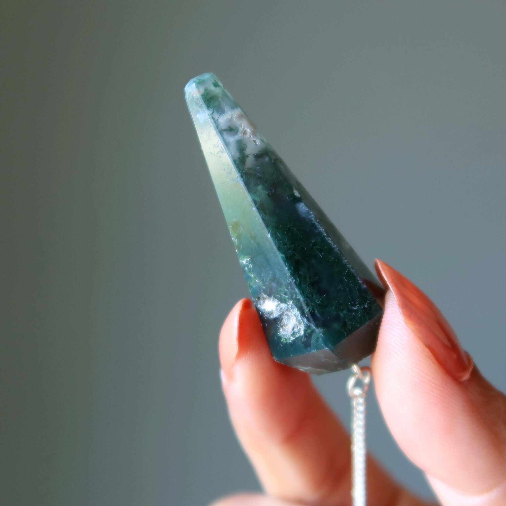 Pierre Pendule Balancier Agate Mousse