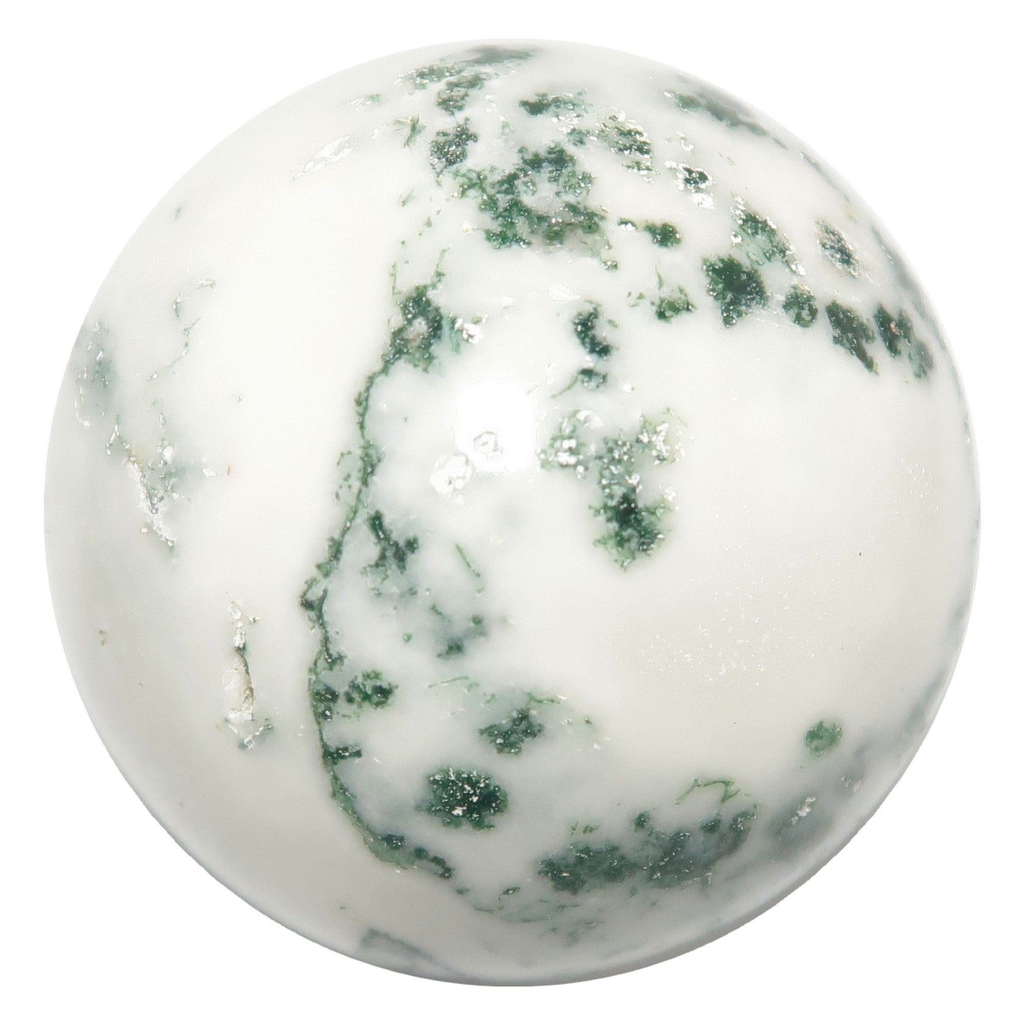 Tree Agate Sphere Touch of Moss Nature Grounding Crystal Ball