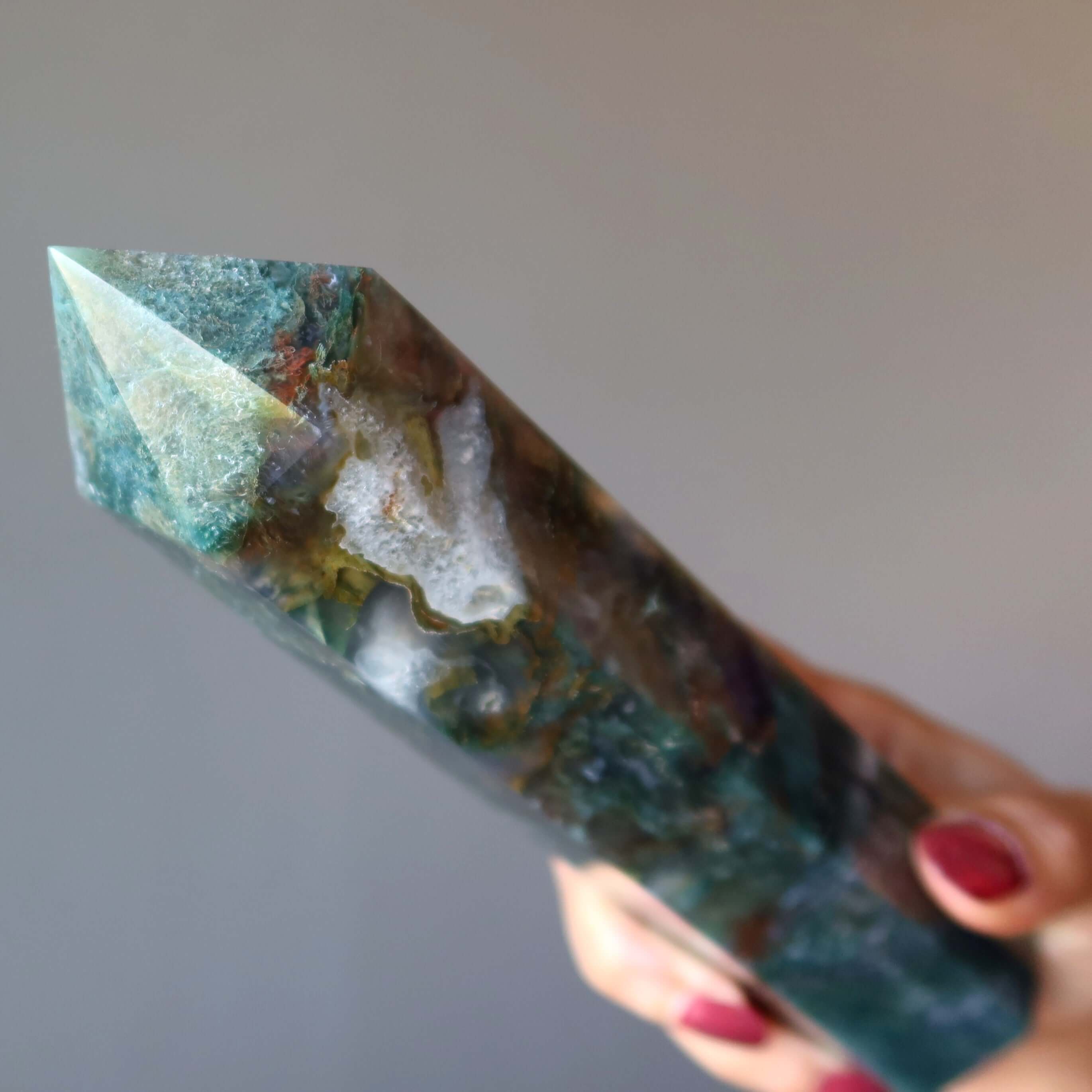 Tour Baguette Agate Mousse Sorcière de la Forêt Verte