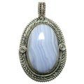 Blue Lace Agate Pendant Grace Sterling Silver