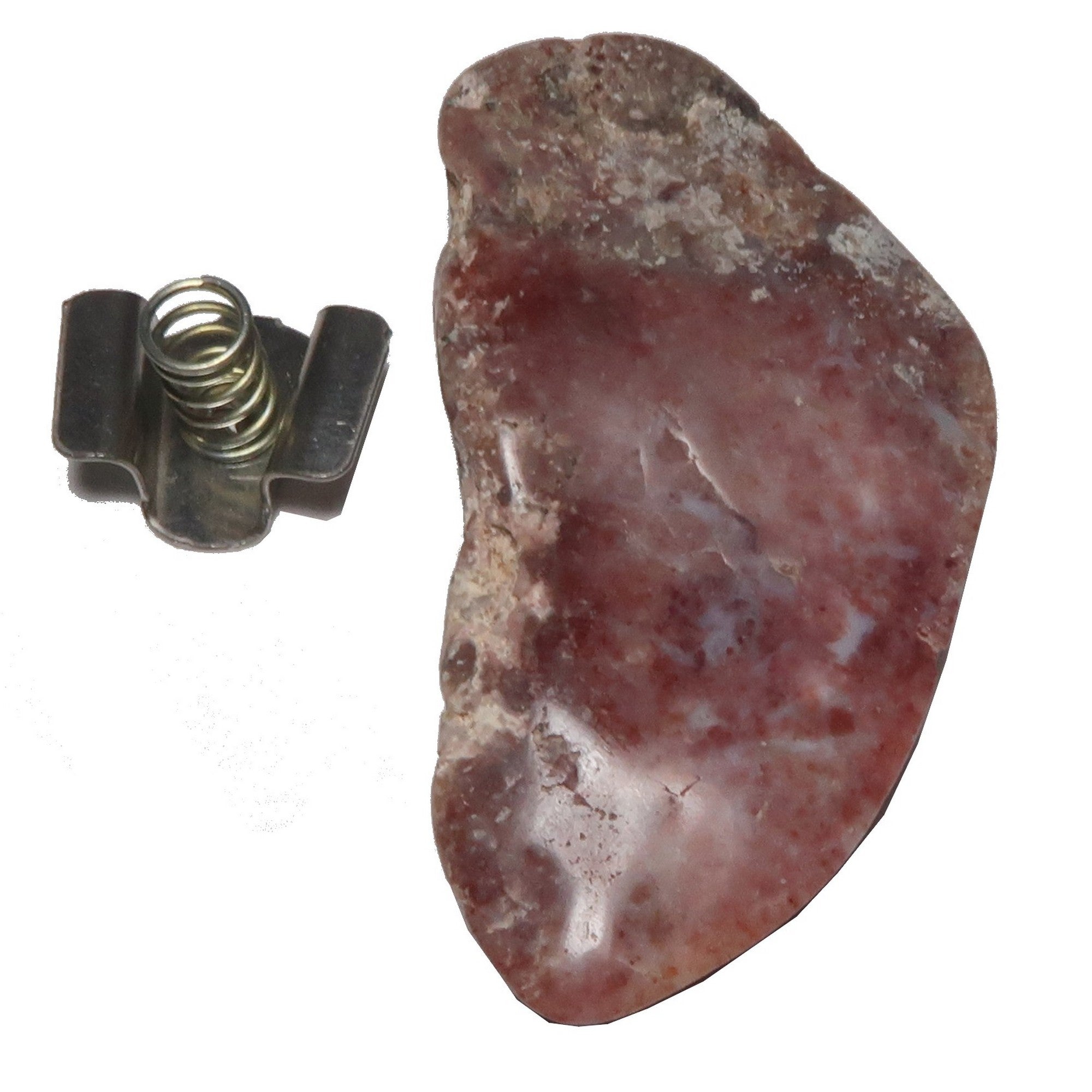 Roter Achat Anhänger Roh Getrommelt Bolo Charm