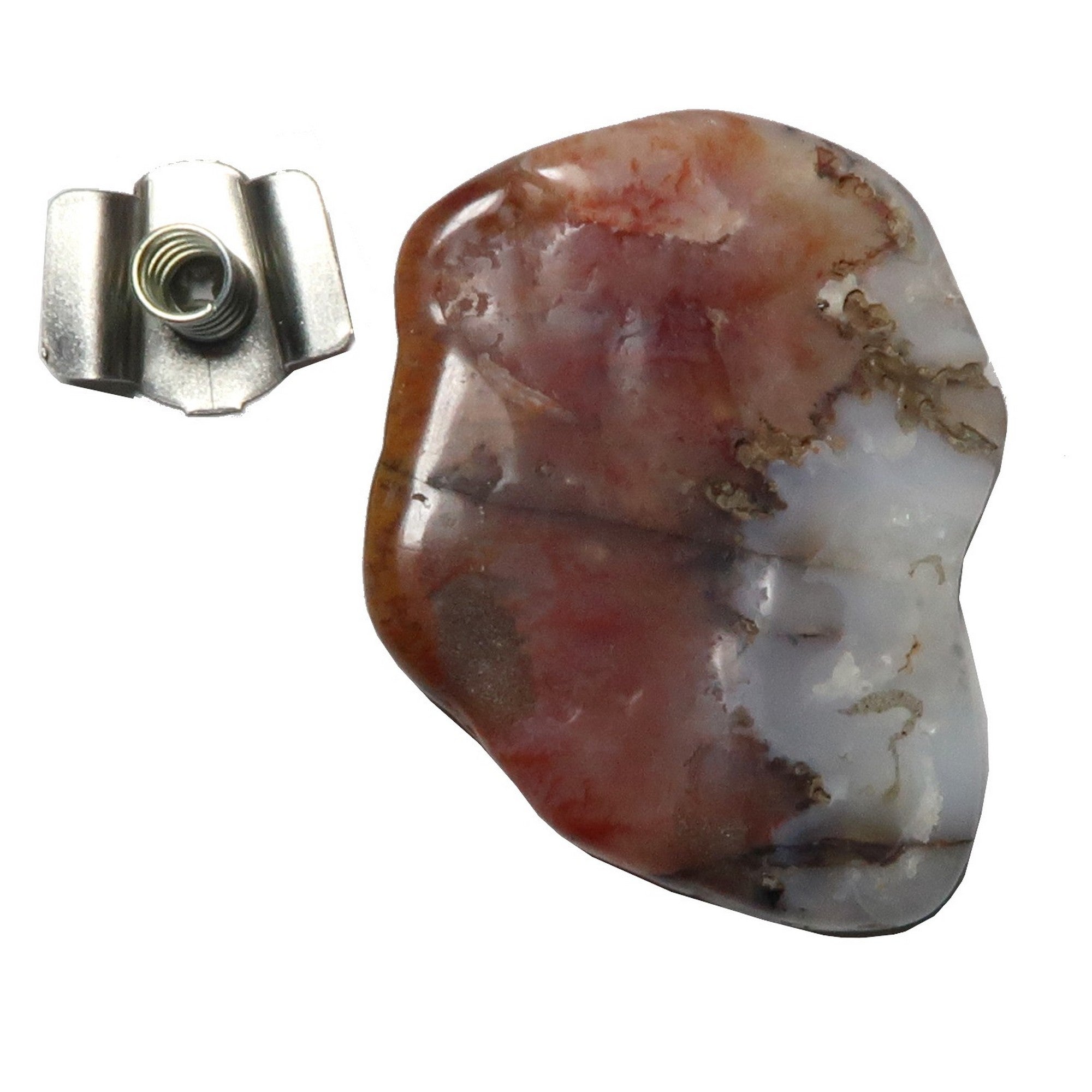 Roter Achat Anhänger Roh Getrommelt Bolo Charm