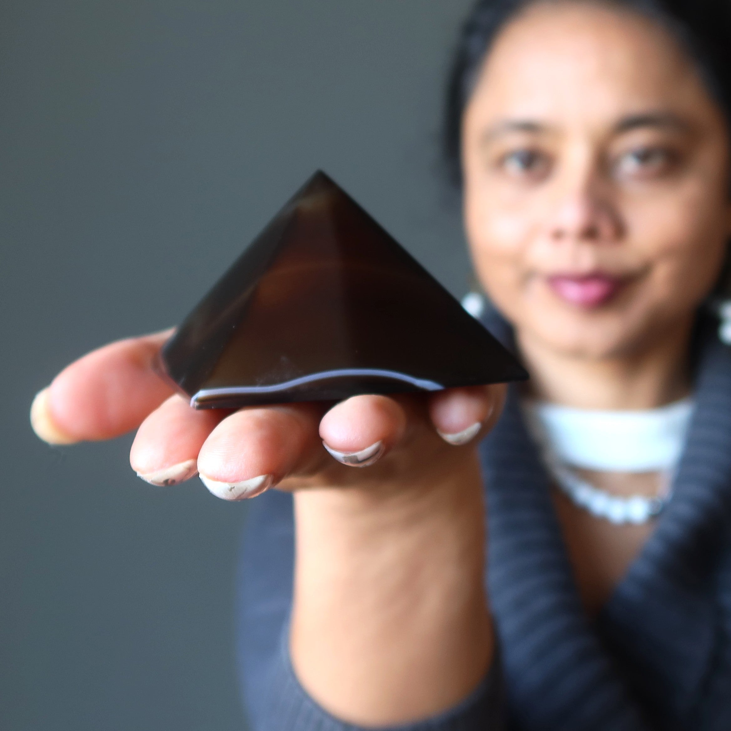 Brown Coffee Agate Pyramid of Manifestation