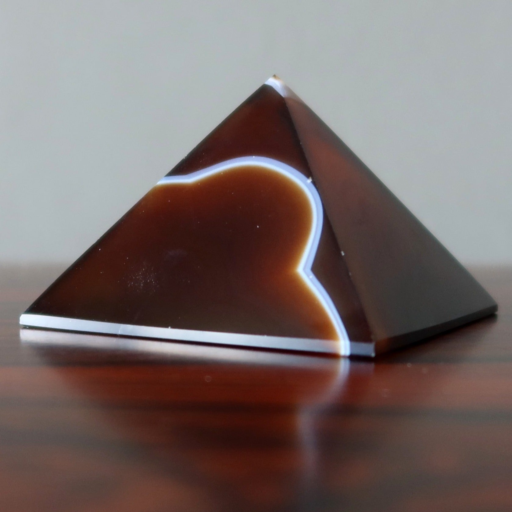 Brown Coffee Agate Pyramid of Manifestation