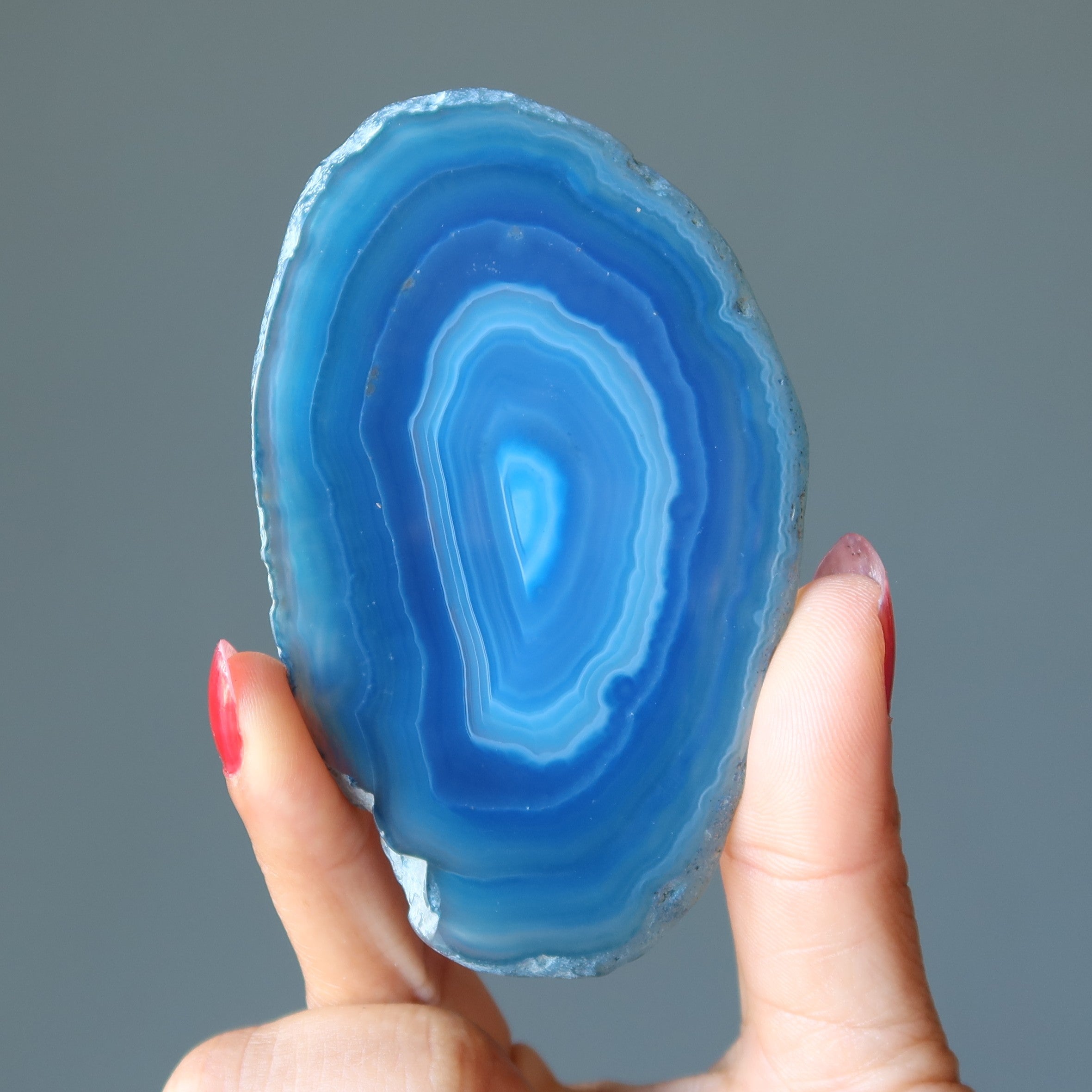 Plaque de pierre de cristal bleue Agate Chargeur Sagesse