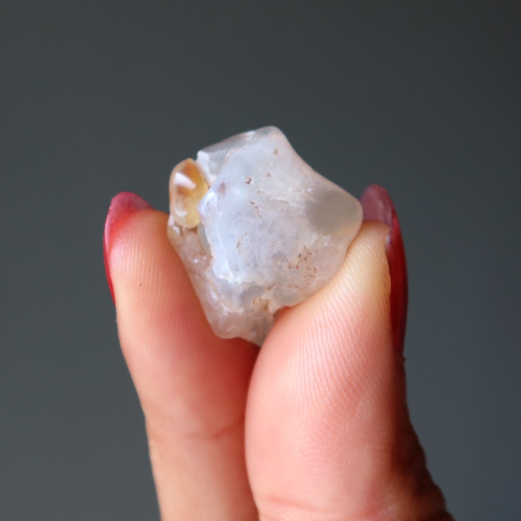 White Agate Tumbled Stone Glisten Crystal