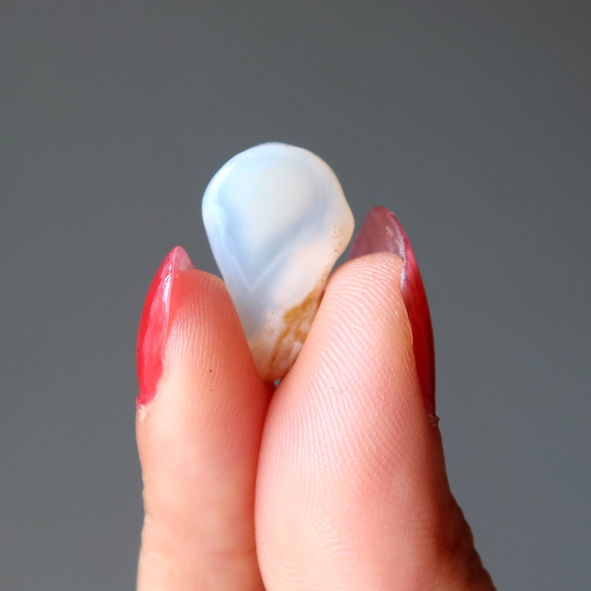 White Agate Tumbled Stone Glisten Crystal