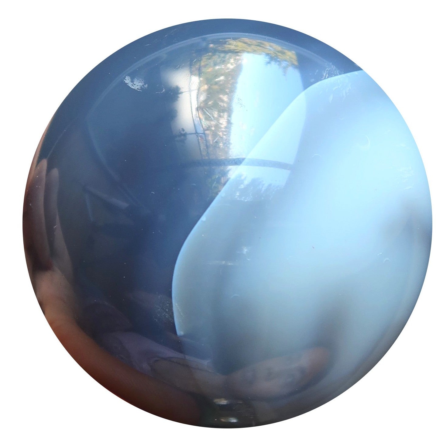 Sphère d'agate de dentelle bleue, boule de cristal Sérénité