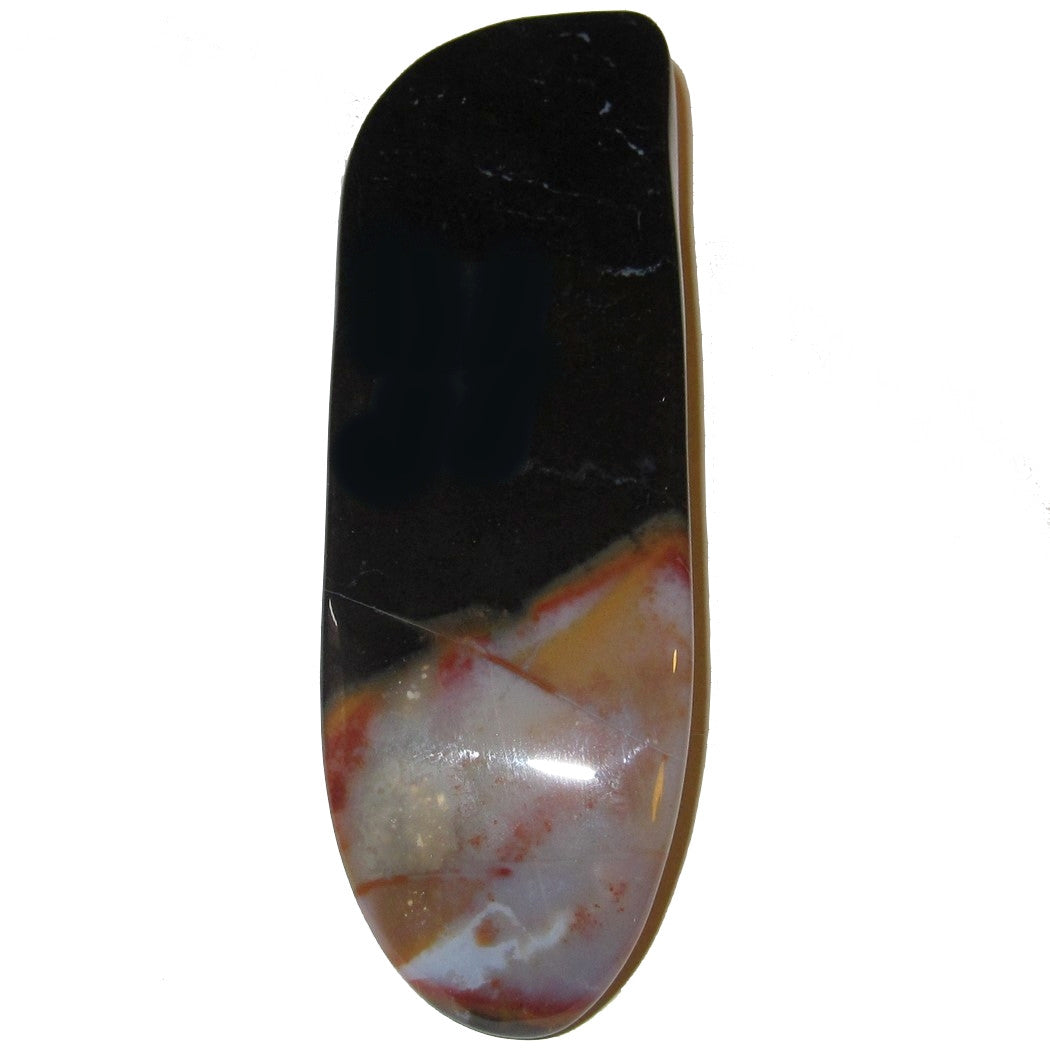 Black Agate Massage Stone Protective Handheld Healing Crystal