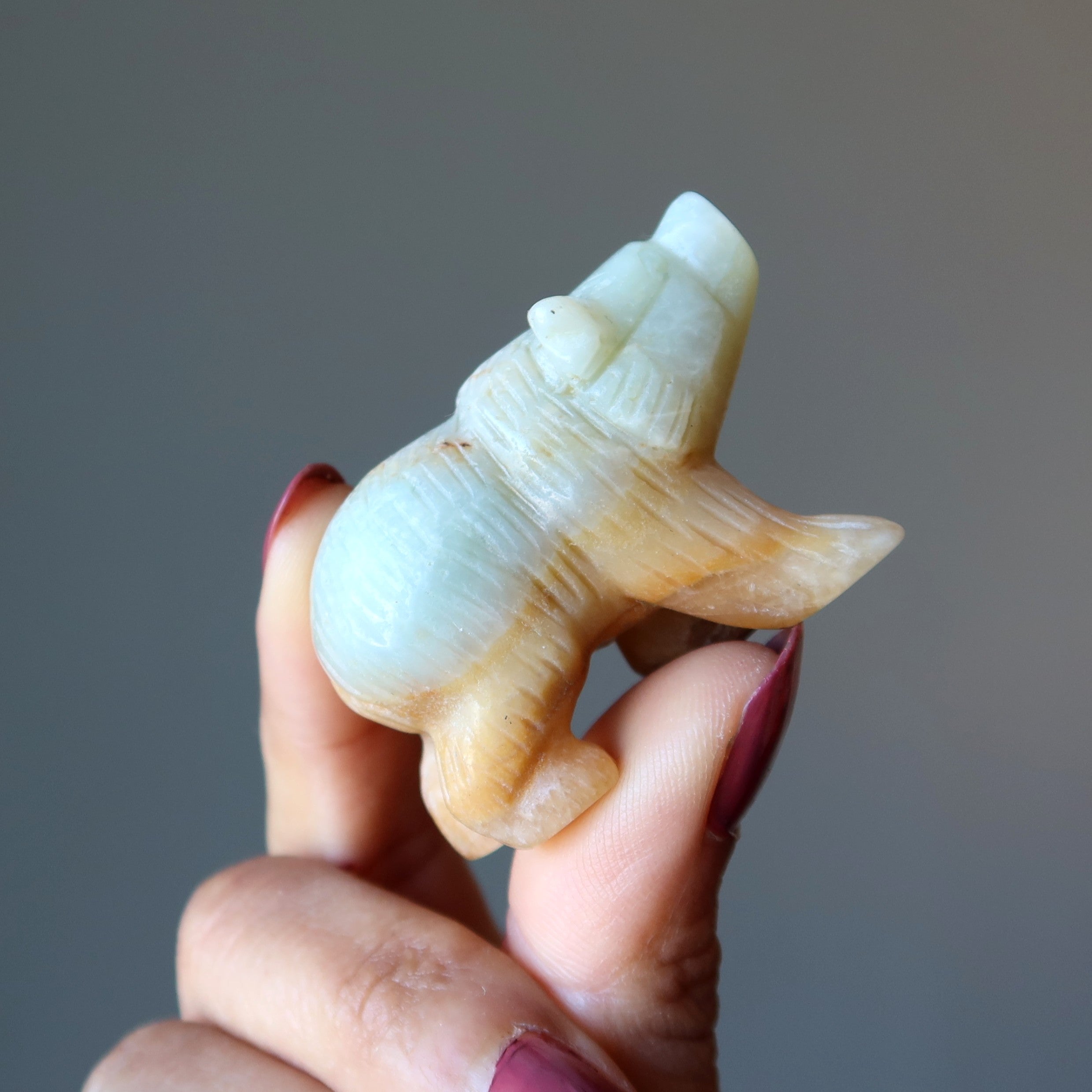 Amazonite Bear Spiritual Quest Cool Polar Figurine
