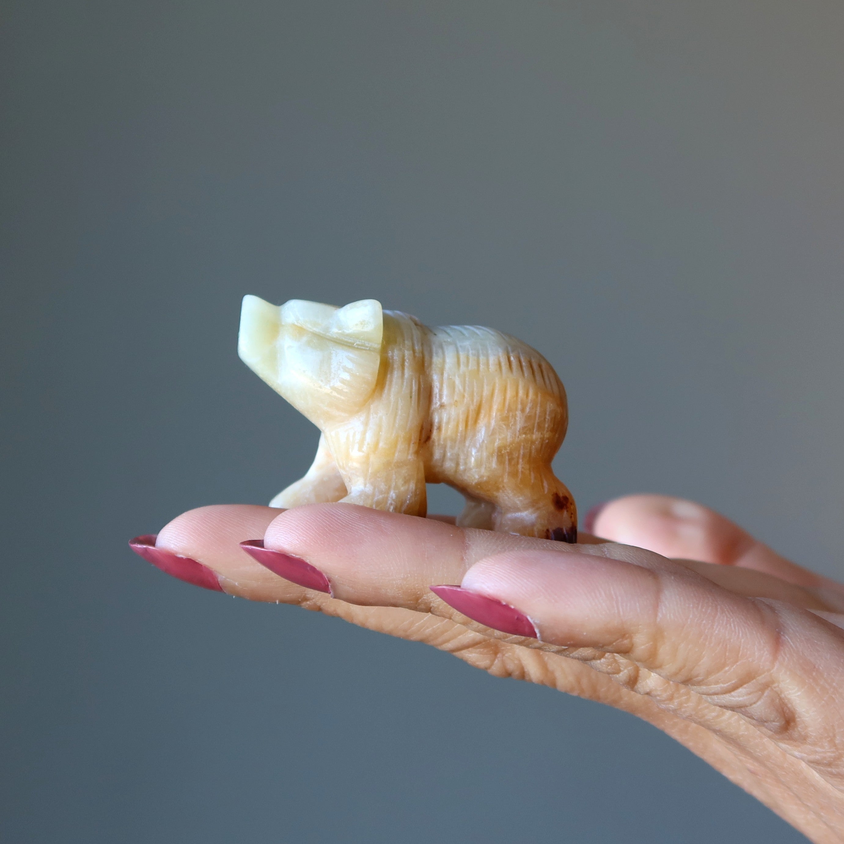 Amazonite Bear Spiritual Quest Cool Polar Figurine