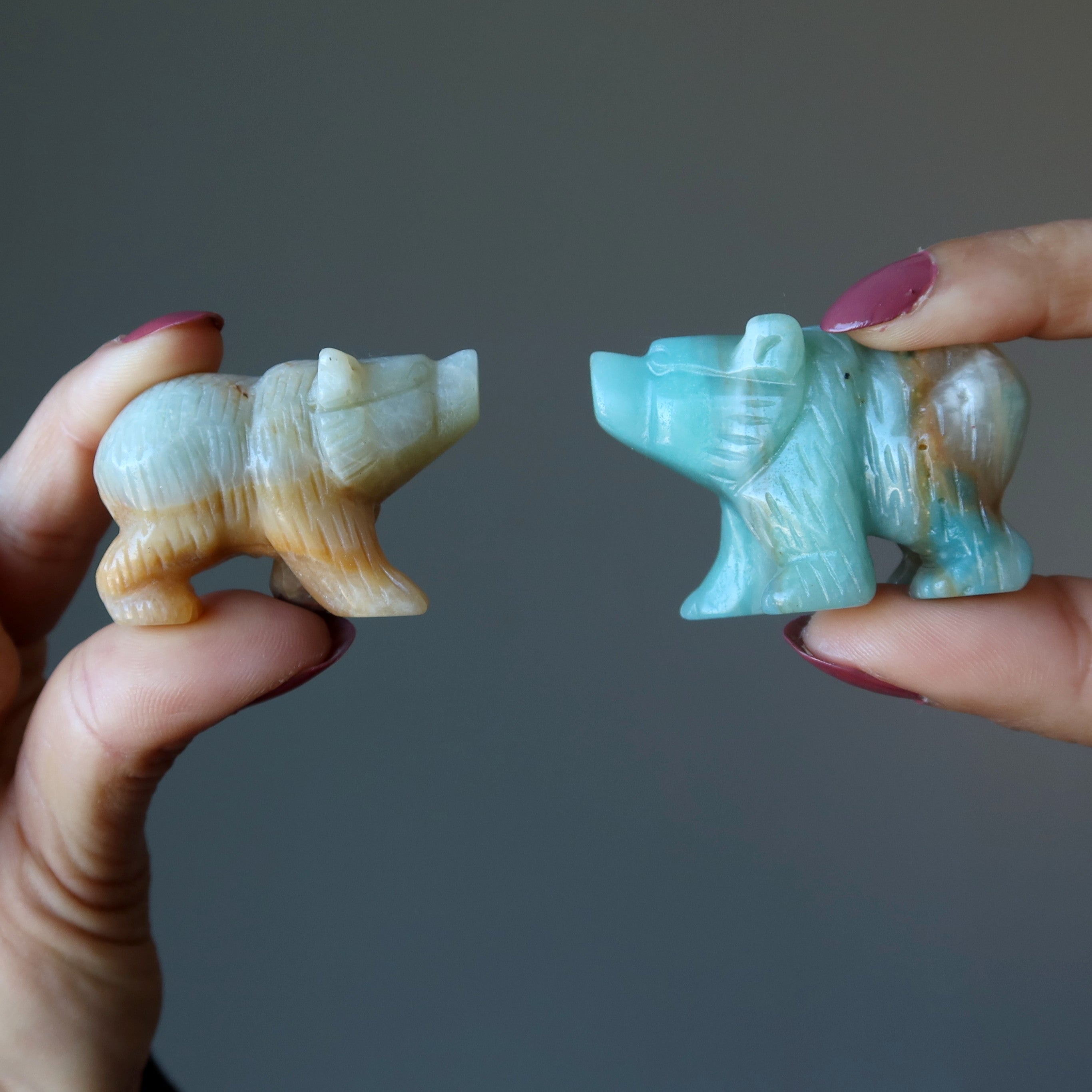Amazonite Bear Spiritual Quest Cool Polar Figurine
