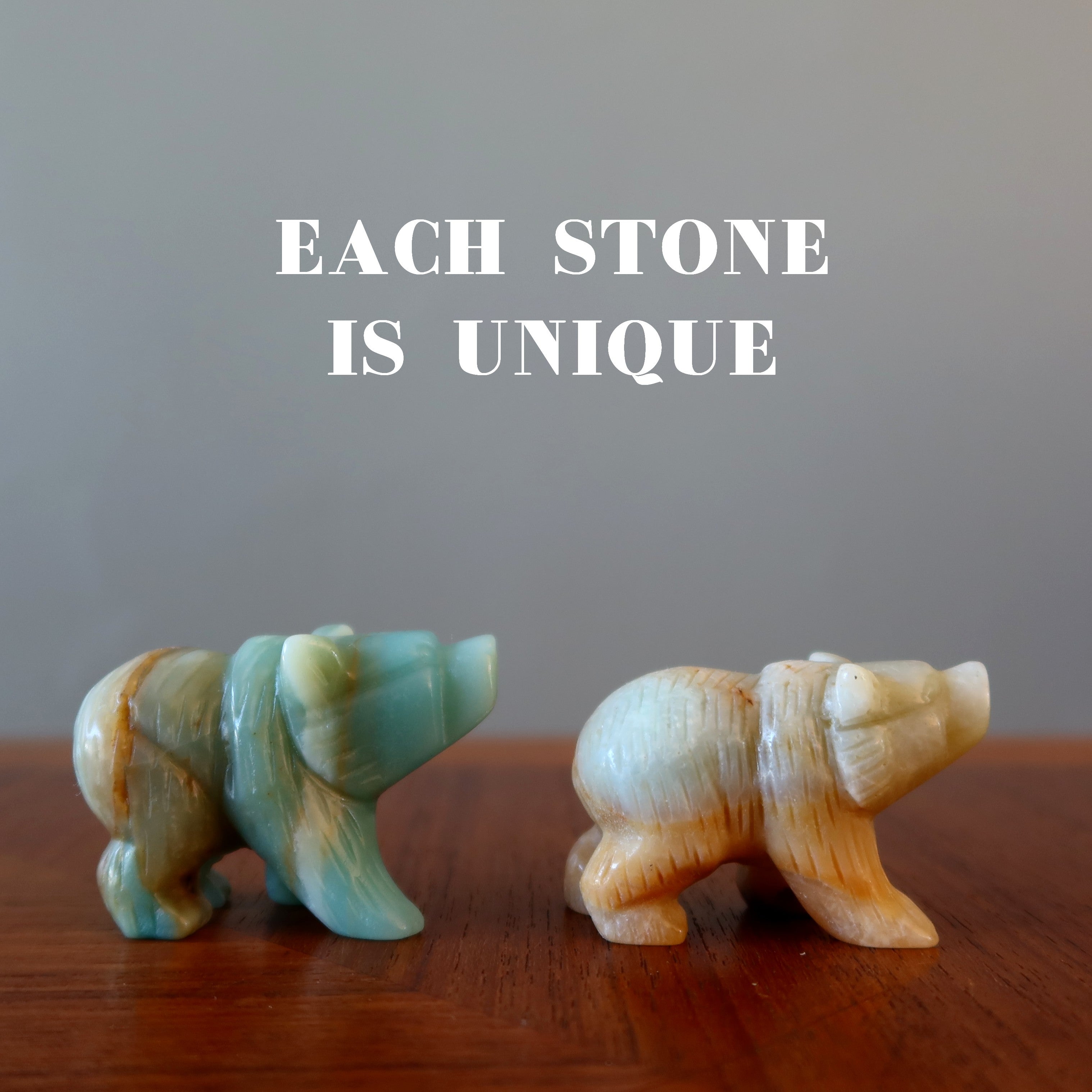 Amazonite Bear Spiritual Quest Cool Polar Figurine