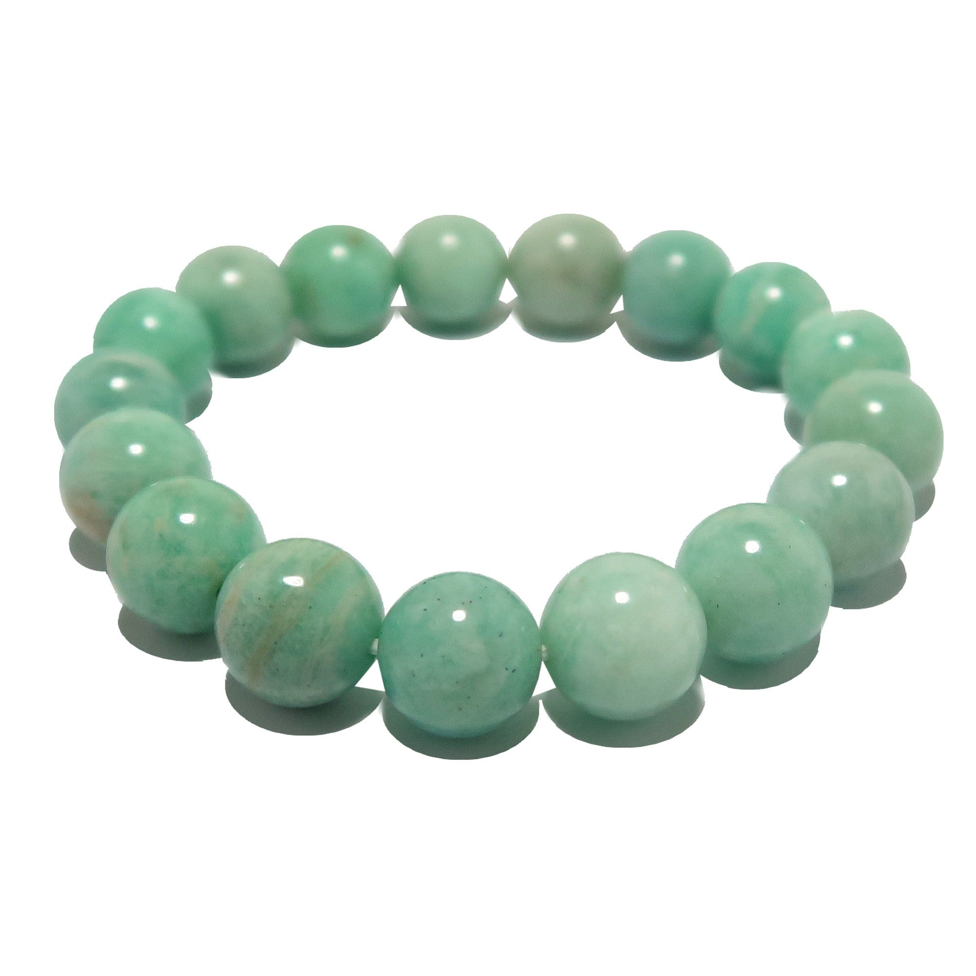 Amazonit-Armband Aquablau-grüne Perlen des Paradieses